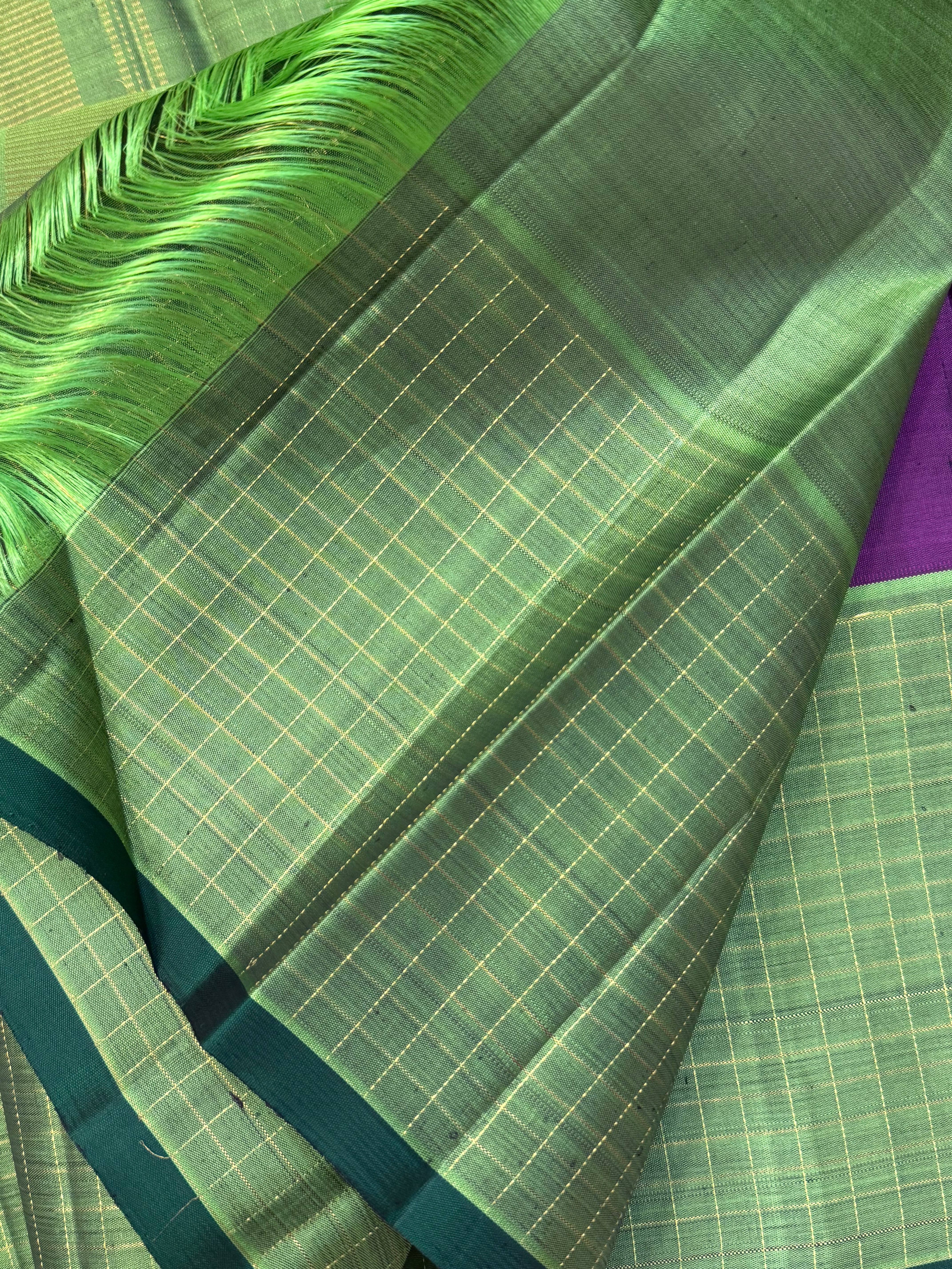 Kalyani: Brinjal Butta border kattam / kanjipuram silk