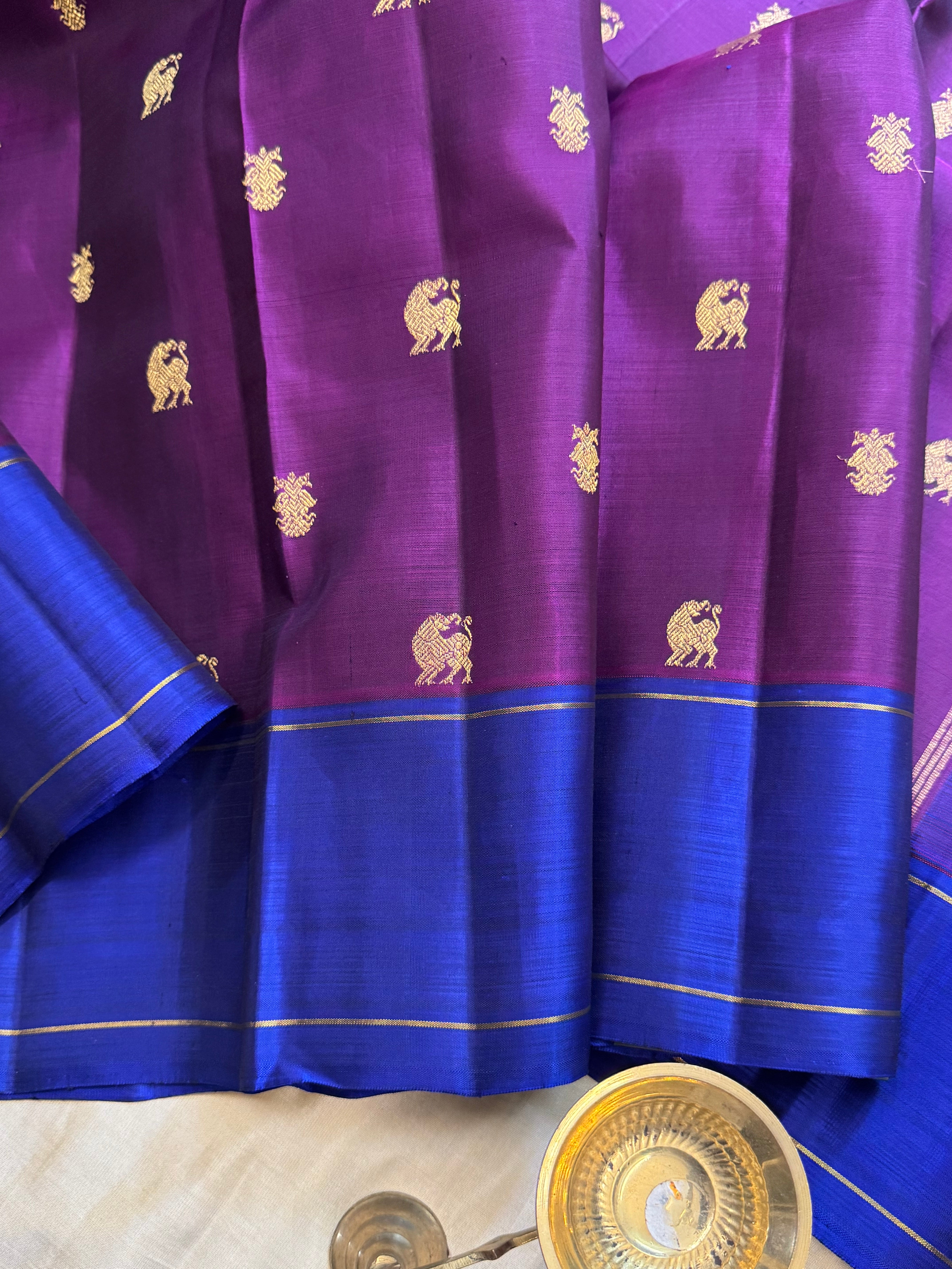 Navalpazha colour / simple kanjipuram silk
