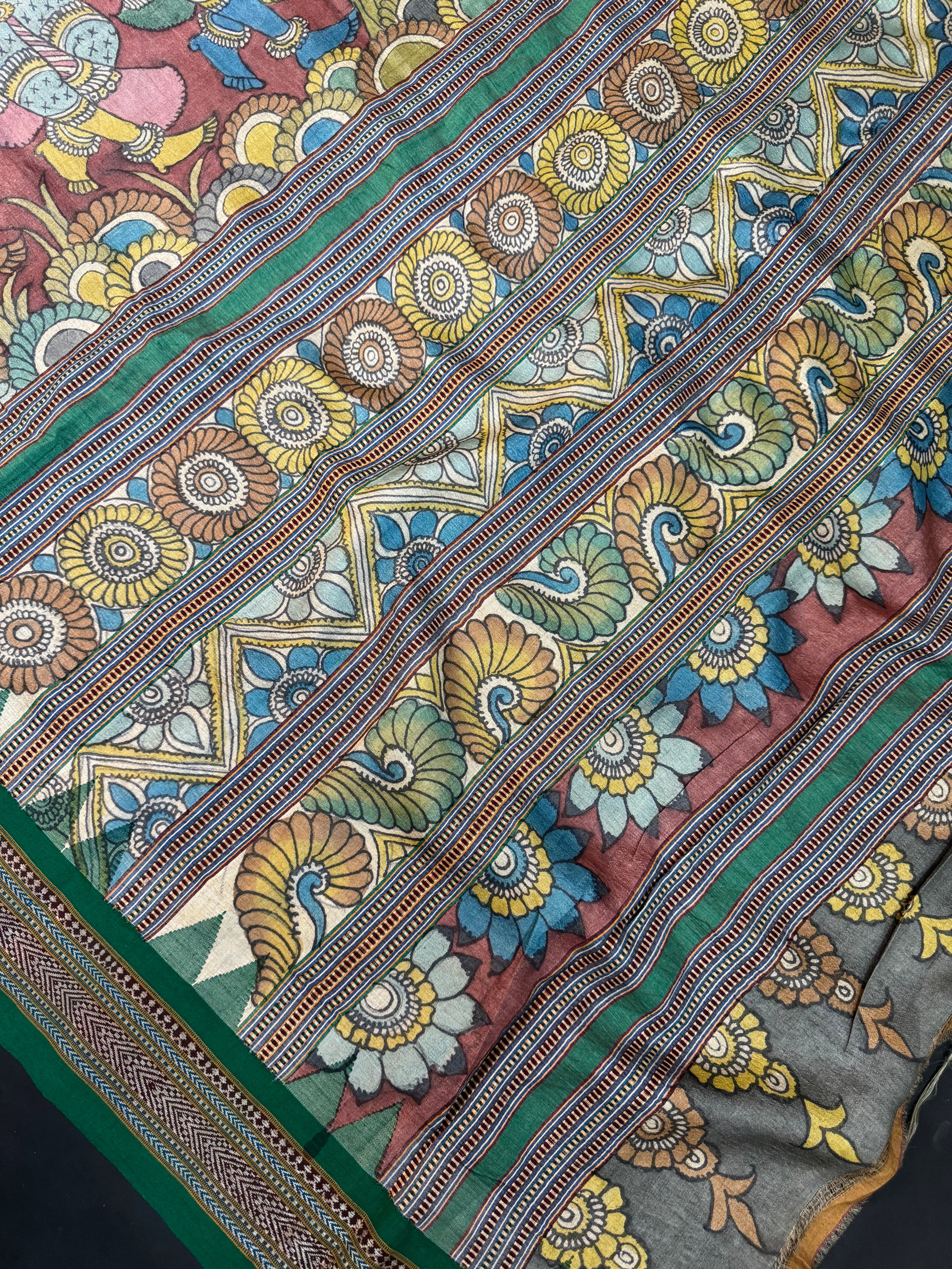 Pen kalamkari Vidharba Tussar