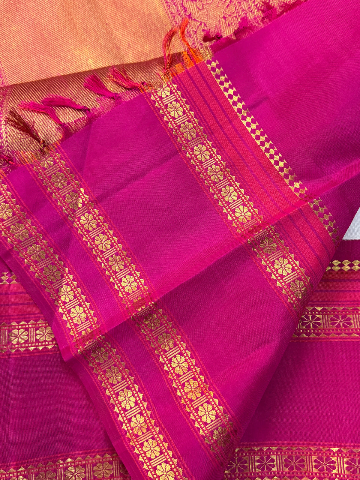 Body thread work and border Korvai pure zari/ kanjipuram silk saree clsa 4319
