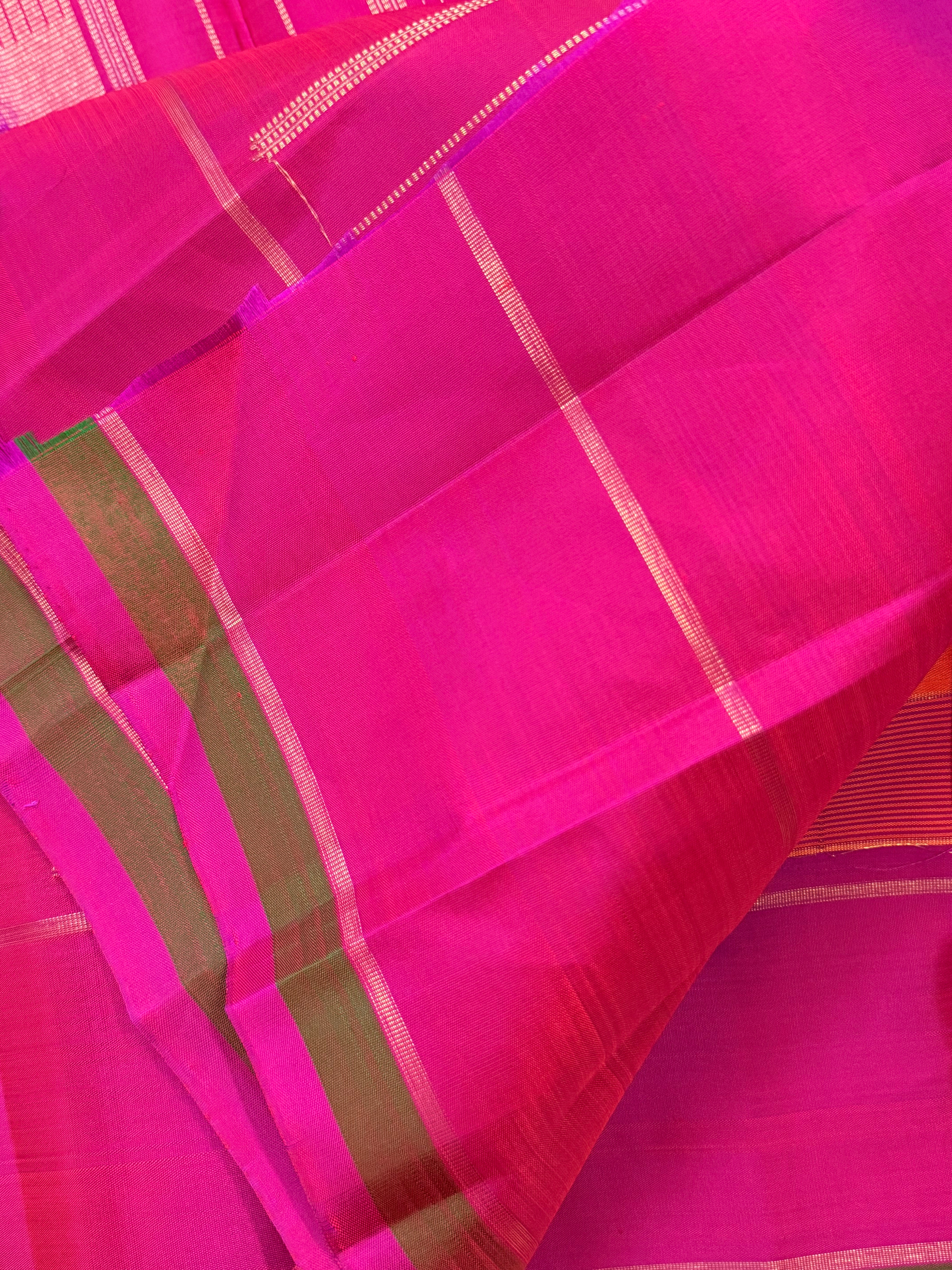 Chettinad kattam pink and orange / Kanjipuram silk