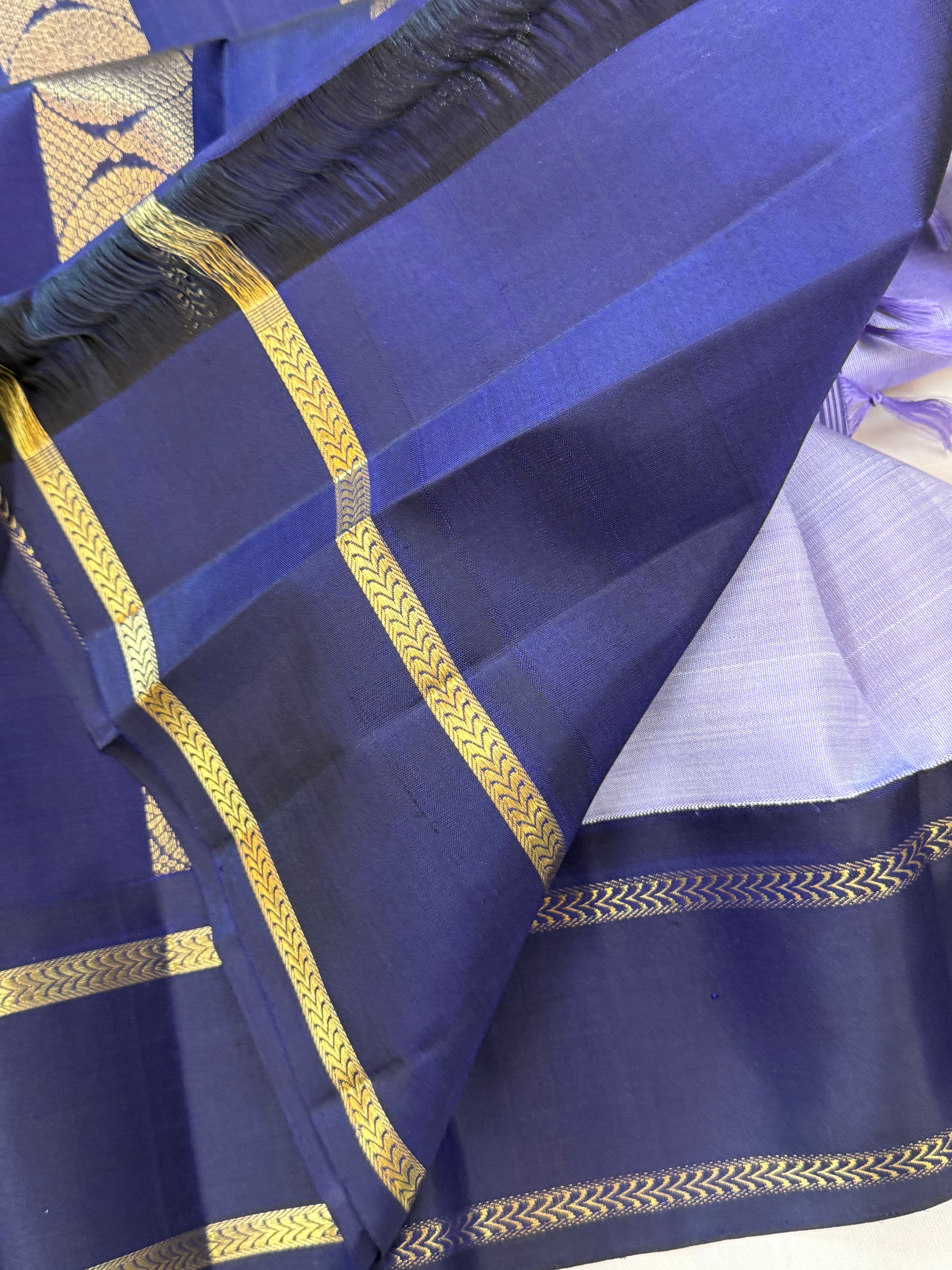 Vintage recreation silk saree with retta pet border/ kanjipuram silk CLSA11050