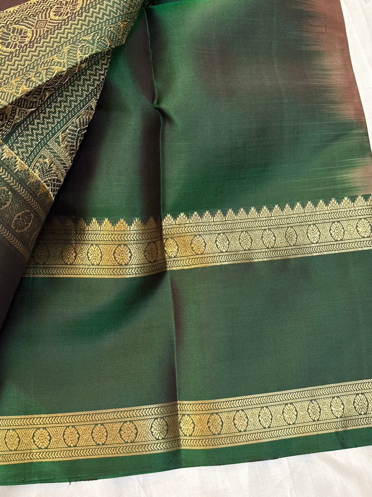 festivel edit _special edition_Light Fawn Brown Rettapet/ silk saree clsa 12401