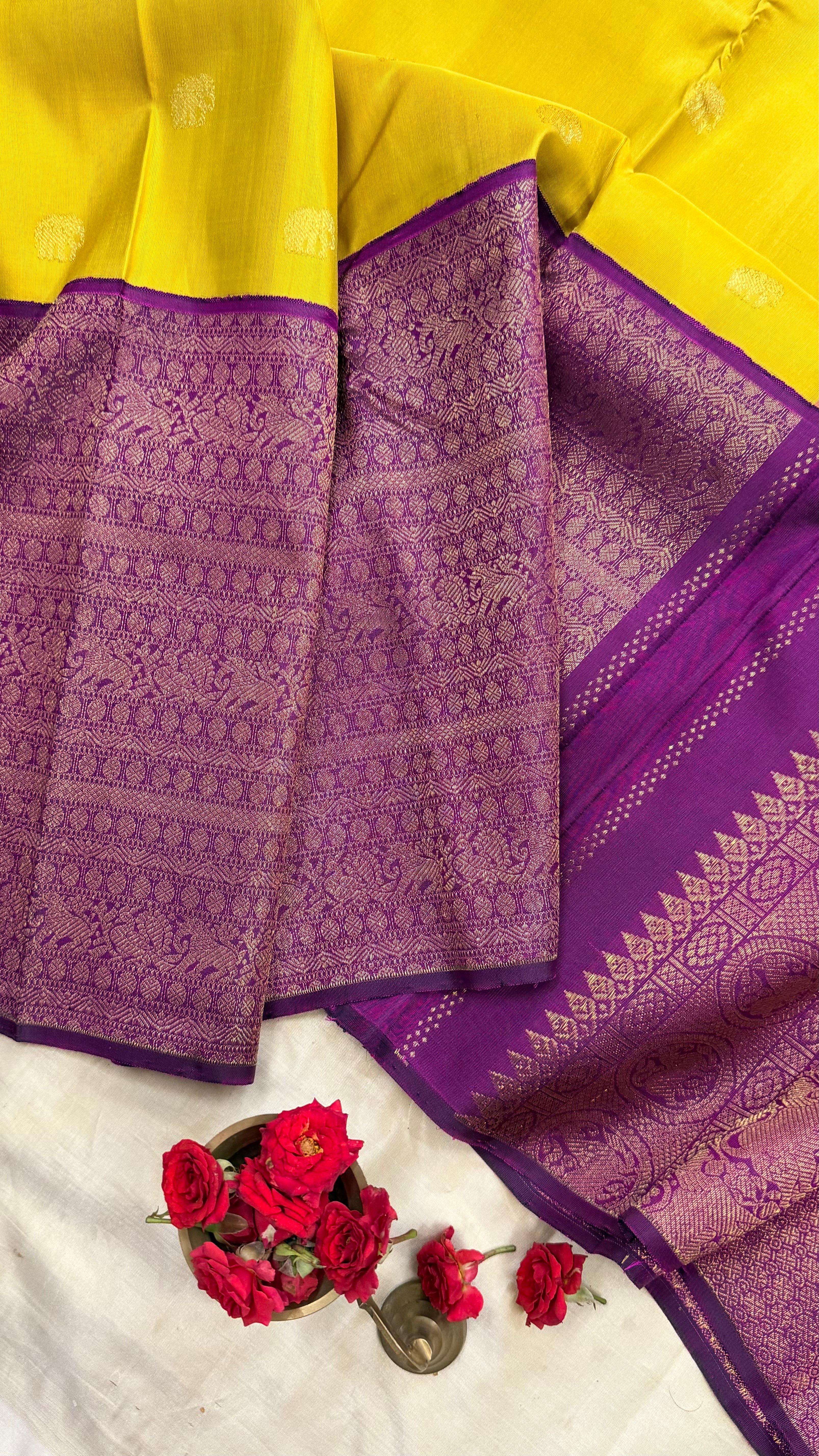 Sampanga skirt border brocade  / Kanjipuram Silk