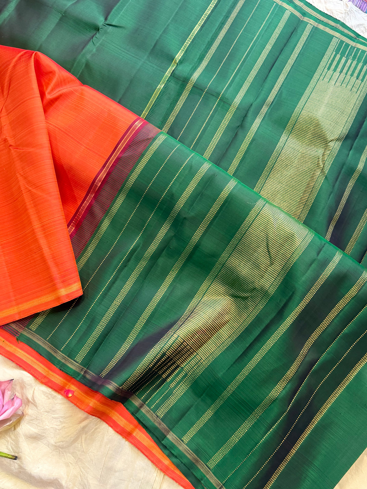 Half and half  simple pure Zari Kanjipuram clsa12712