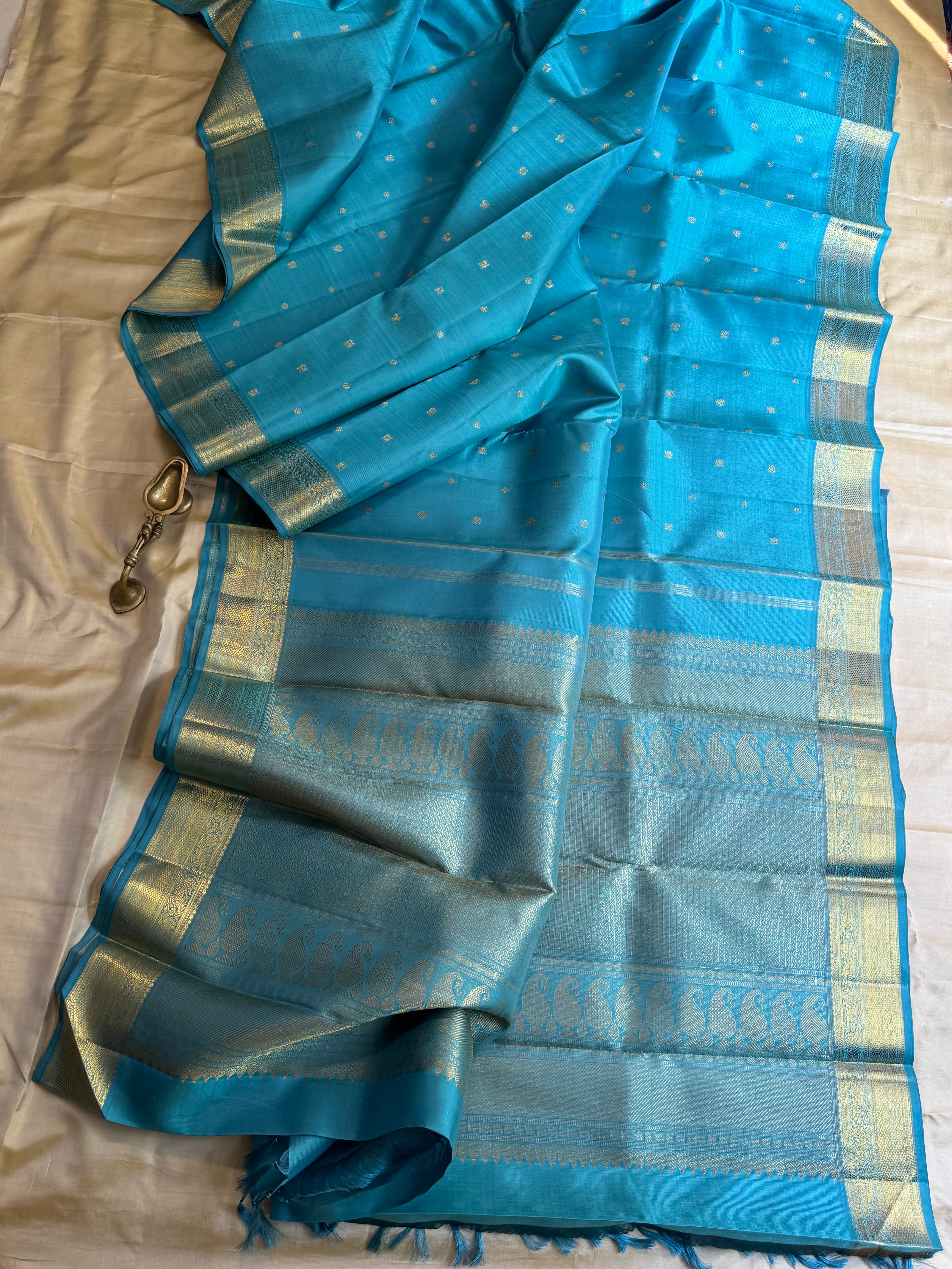 Swapnam : powder blue kili pet   / kanjipuram silk
