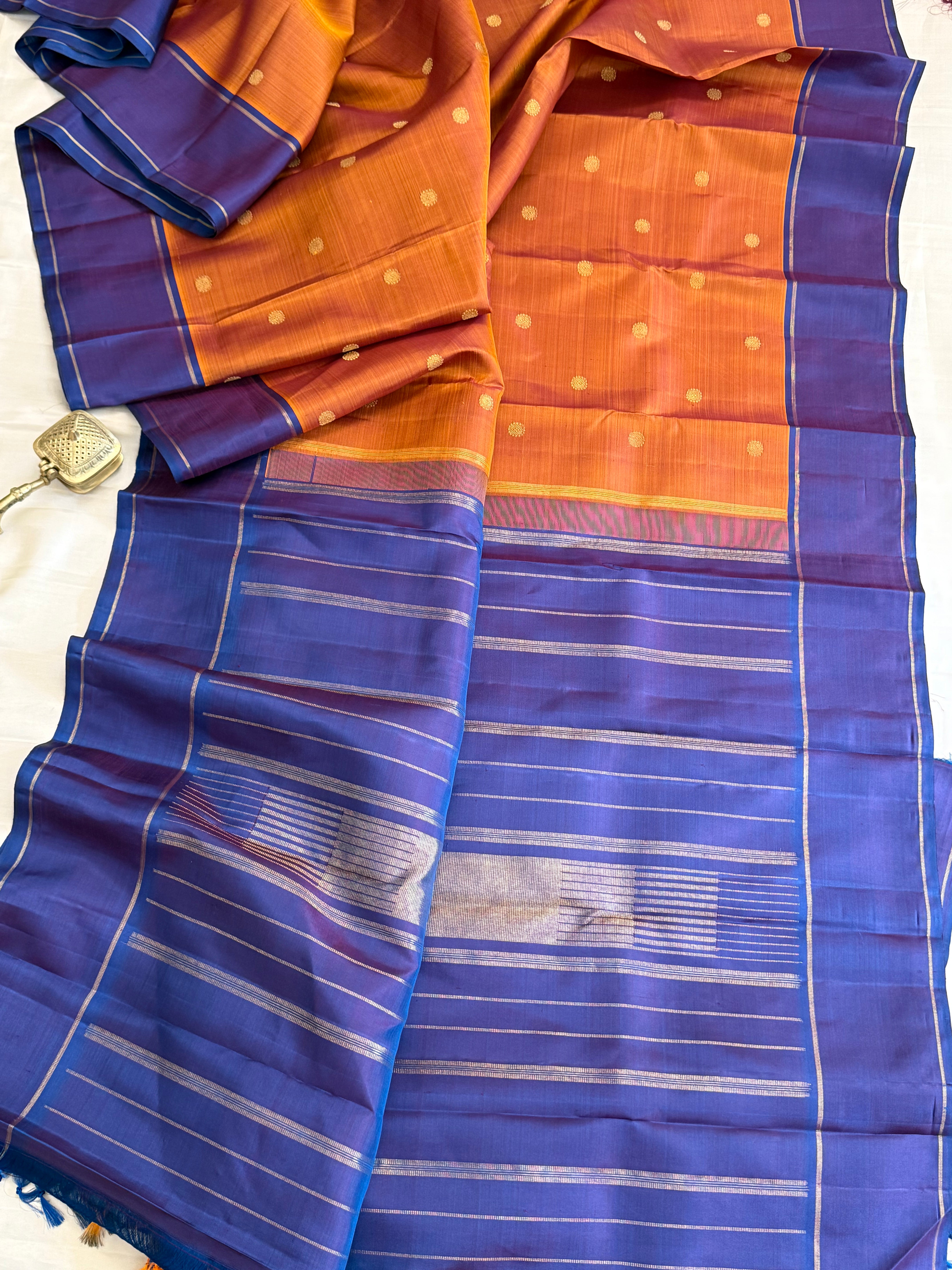 Rust retta pet  simple Pure Kanjipuram silk CLSSA11284