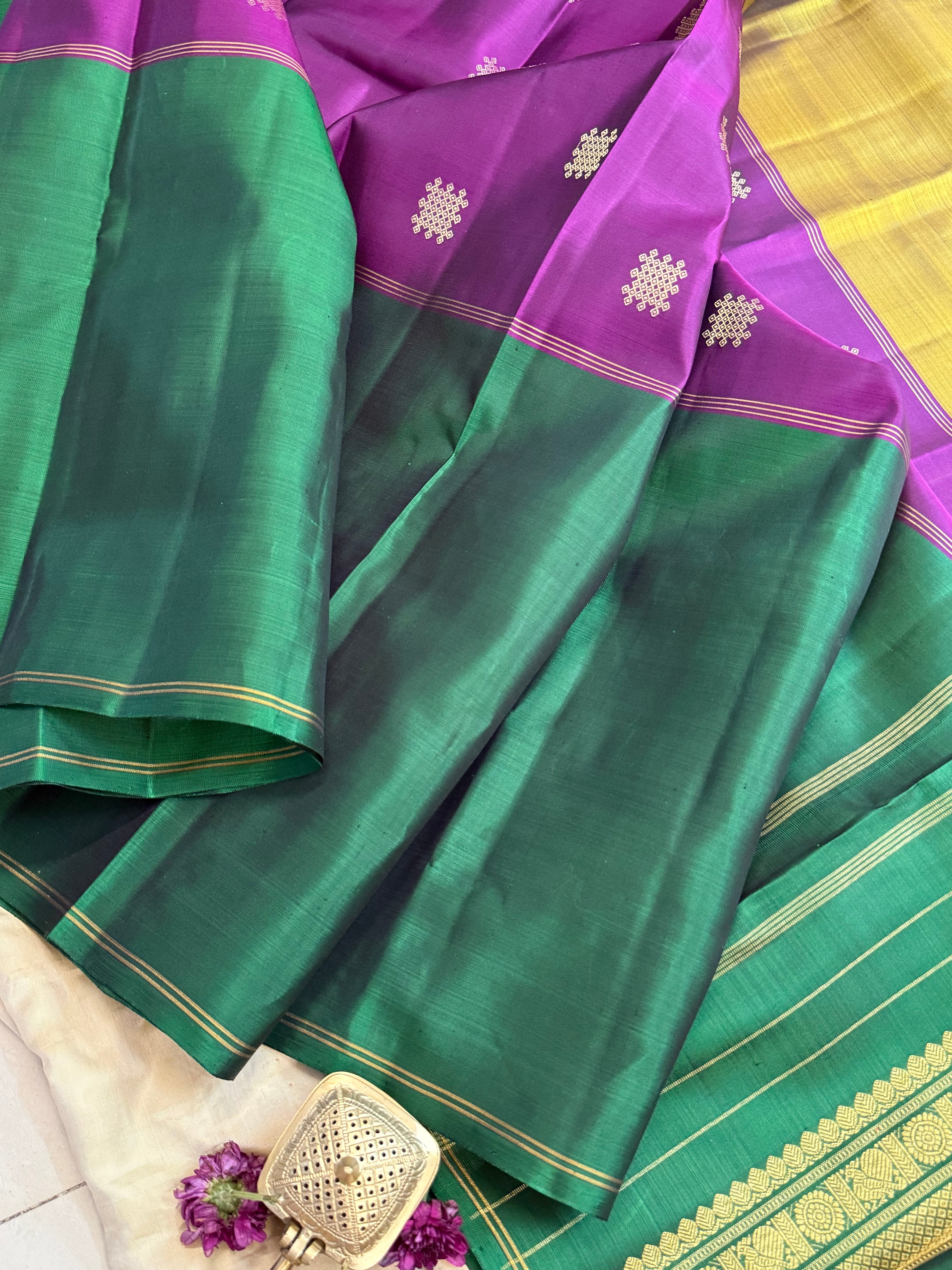 Mubbagam ganga jamuna border/ Kanjipuram silk