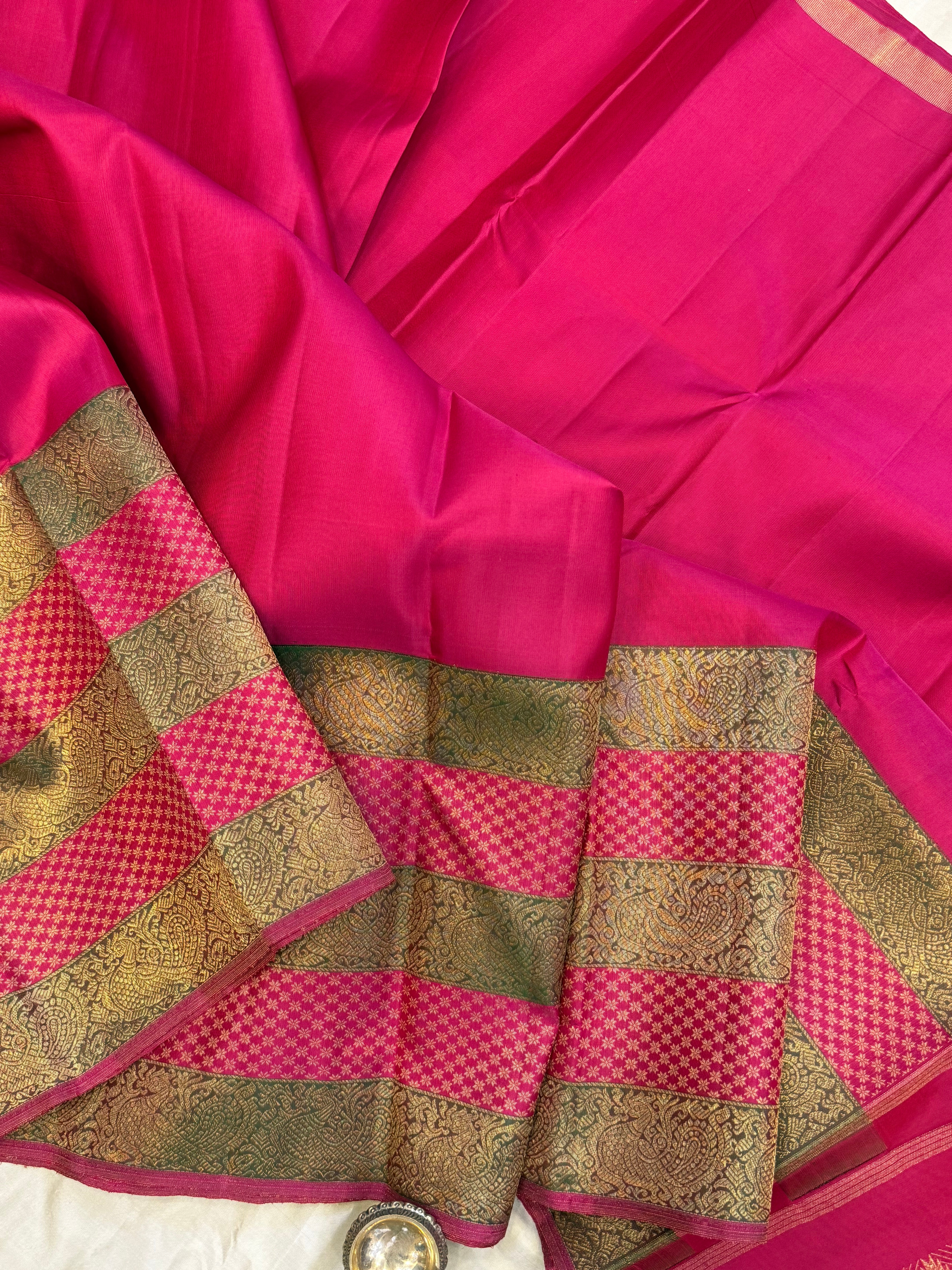 Concept saree - Pink long band border / kanjipuram silk