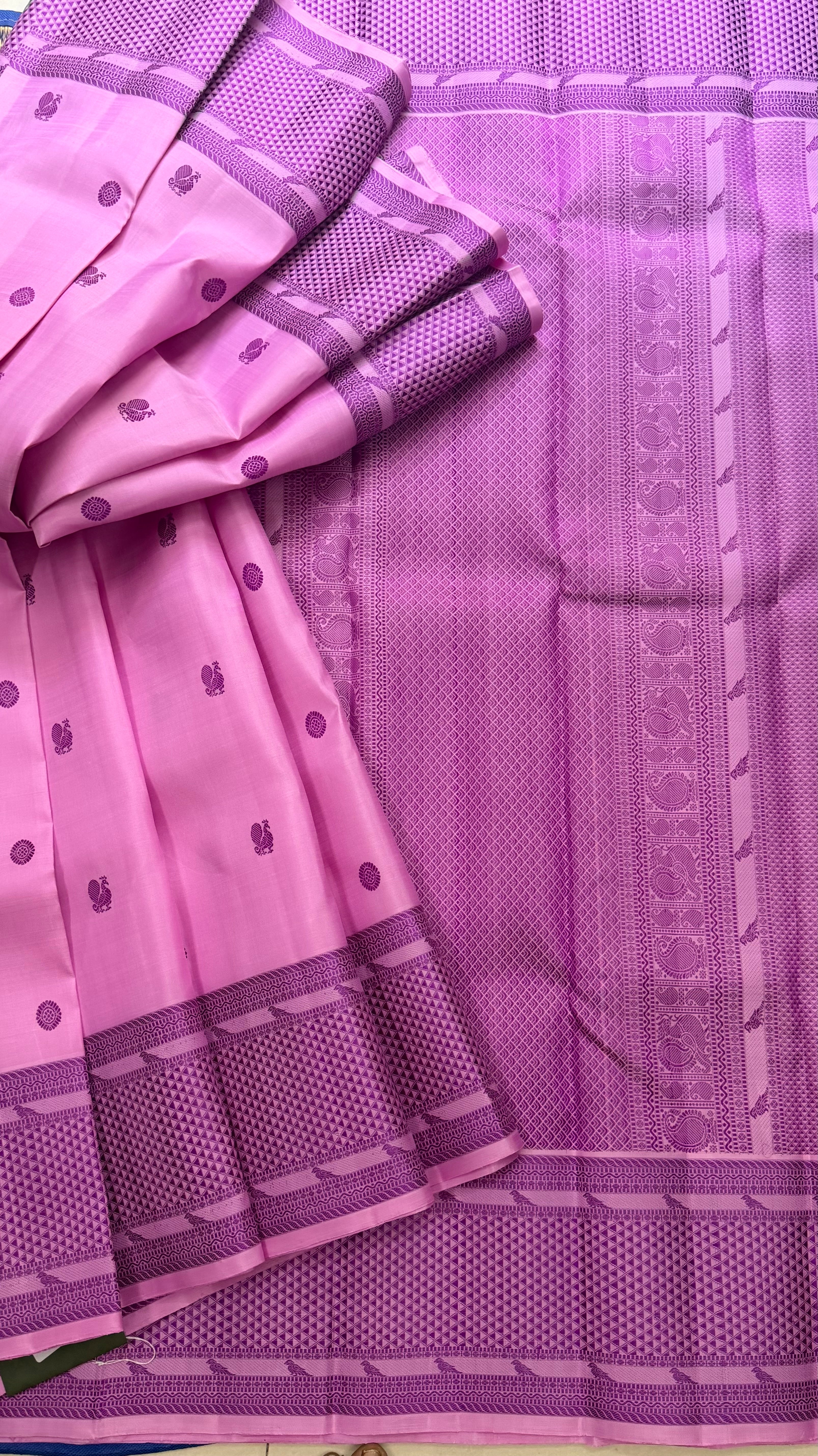 KILIYE :  pink Kili work Kanjipuram silk