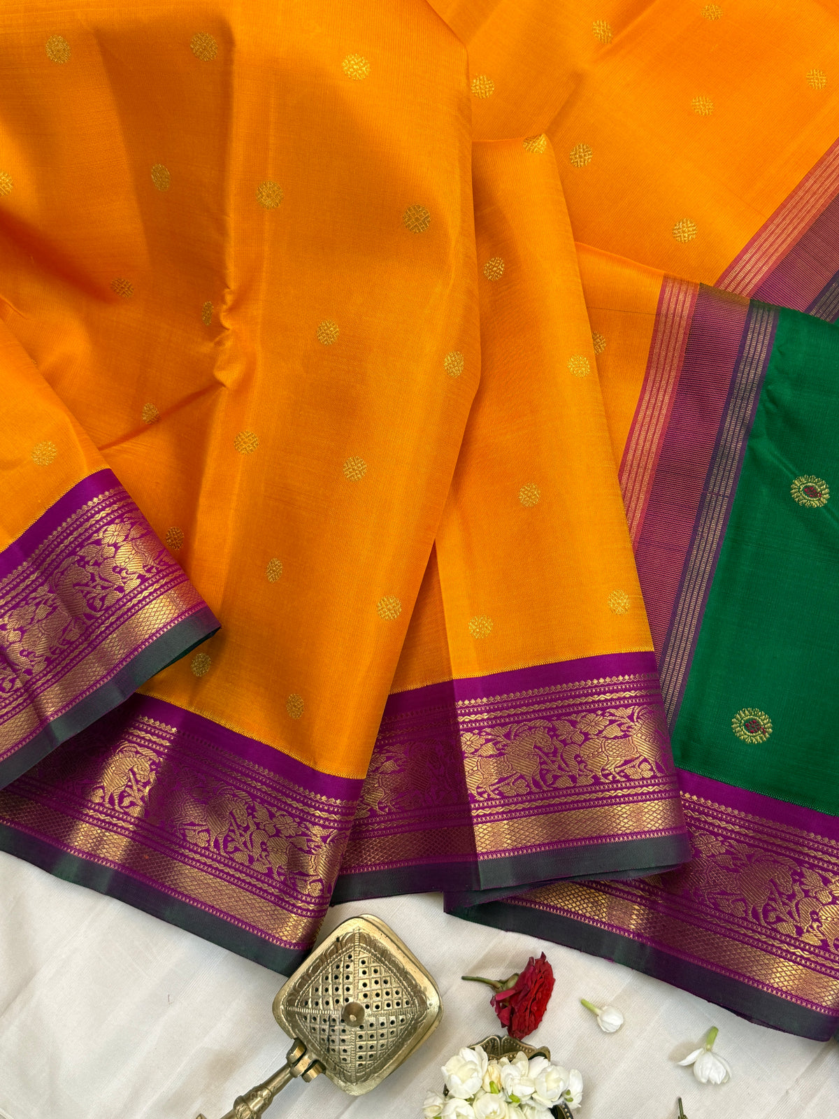 Triple Palla with Korvai / Kanjipuram Silk Saree CLSA11423