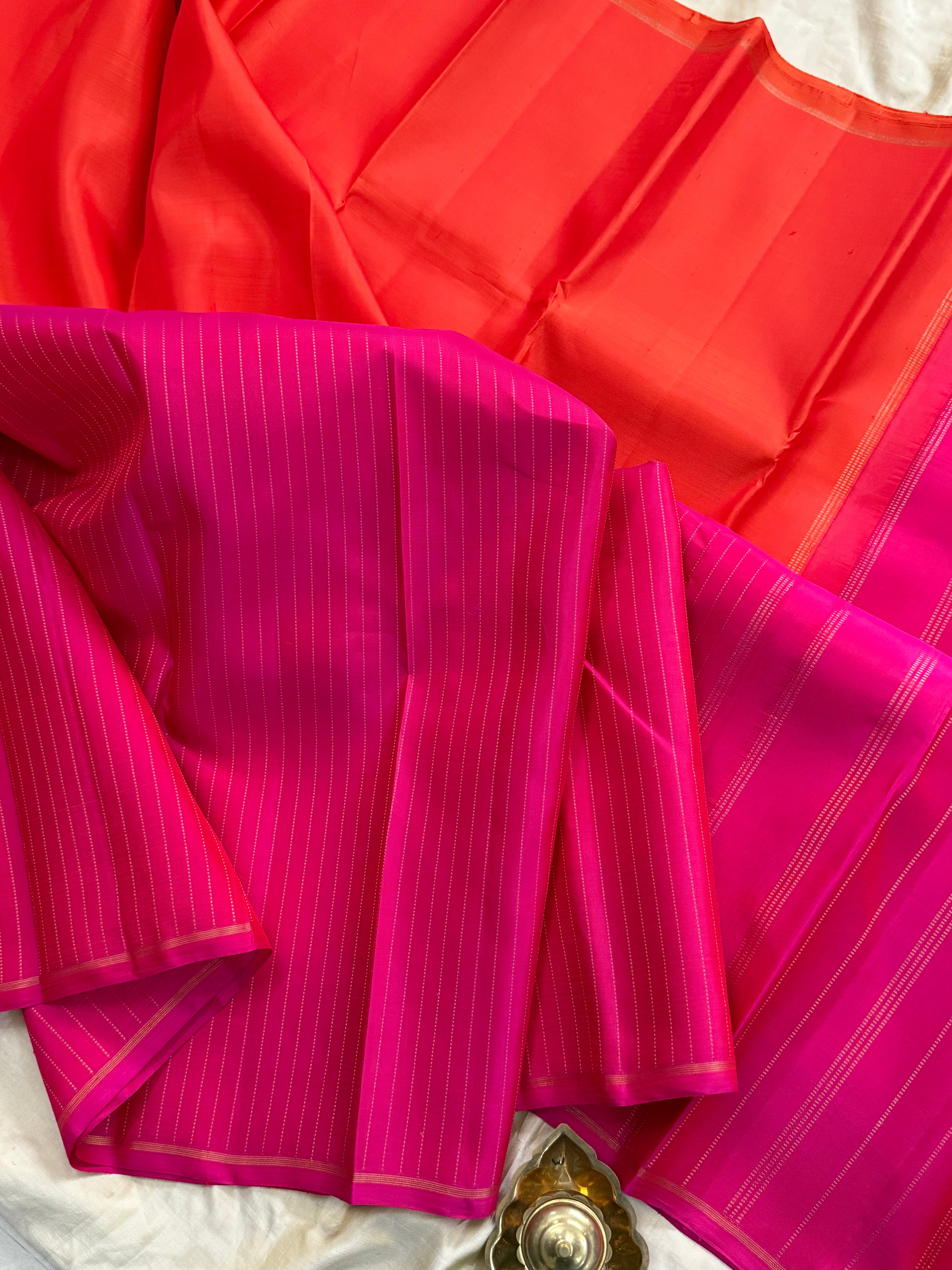 HALF AND HALF BODY ZARI/KANJIPURAM SILK SAREE CLSA 8424