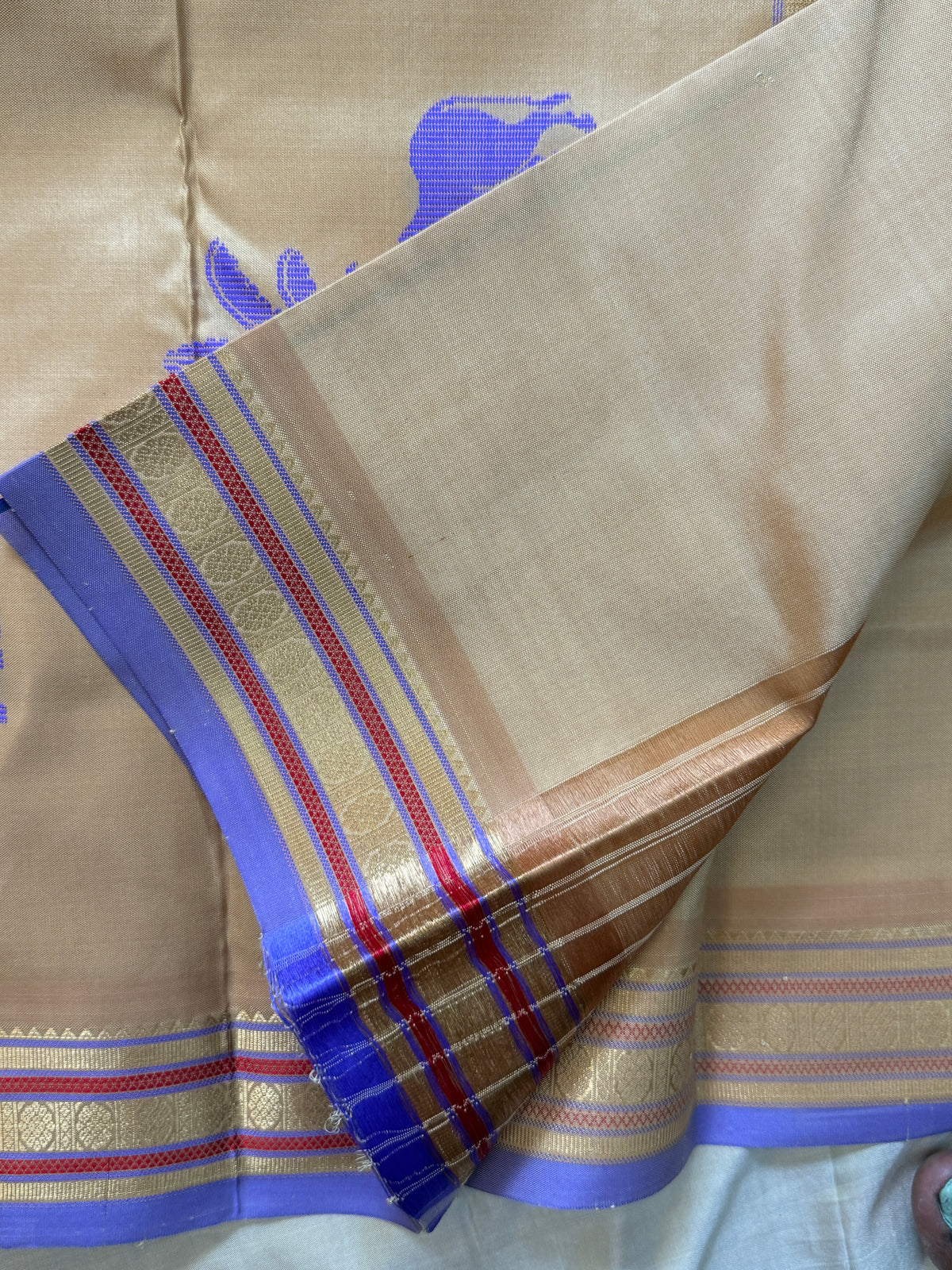 Special edition-sandal border with body Zari butta  silk saree/clsa 12545