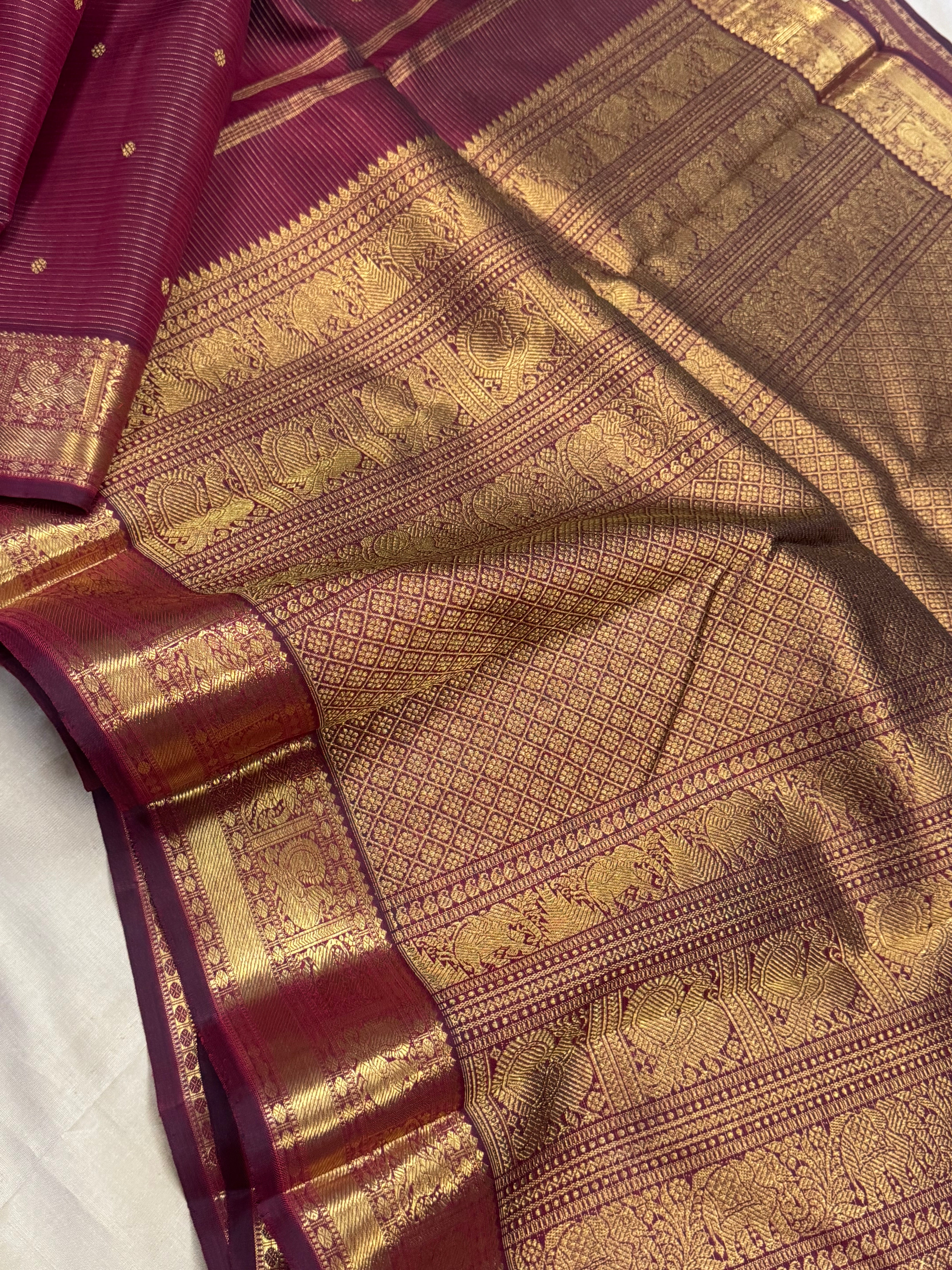 Deep Paaku colour vairaoosi / kanjipuram silk