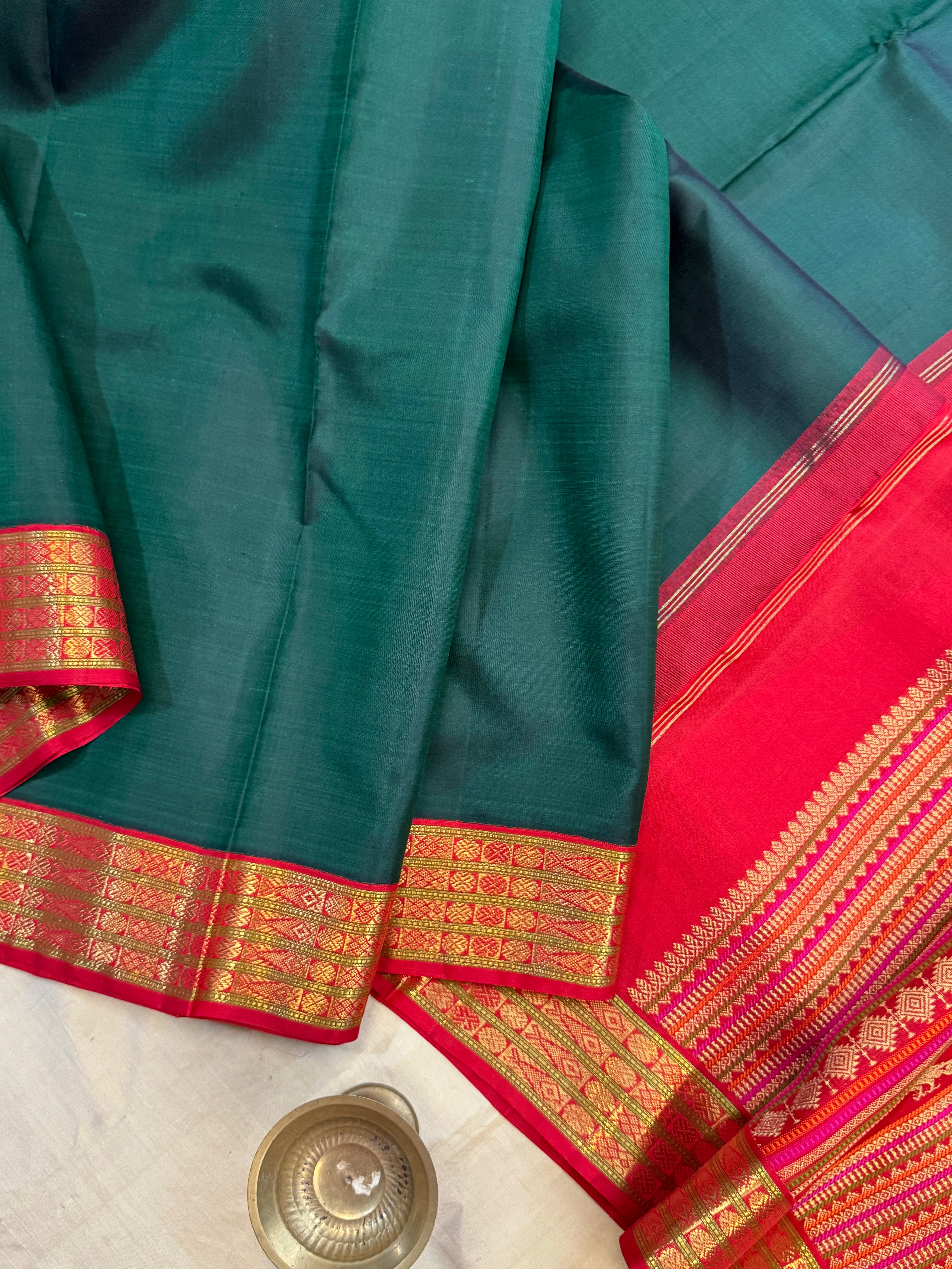 Bomkai inspired Korvai dual tone / Kanjipuram silk