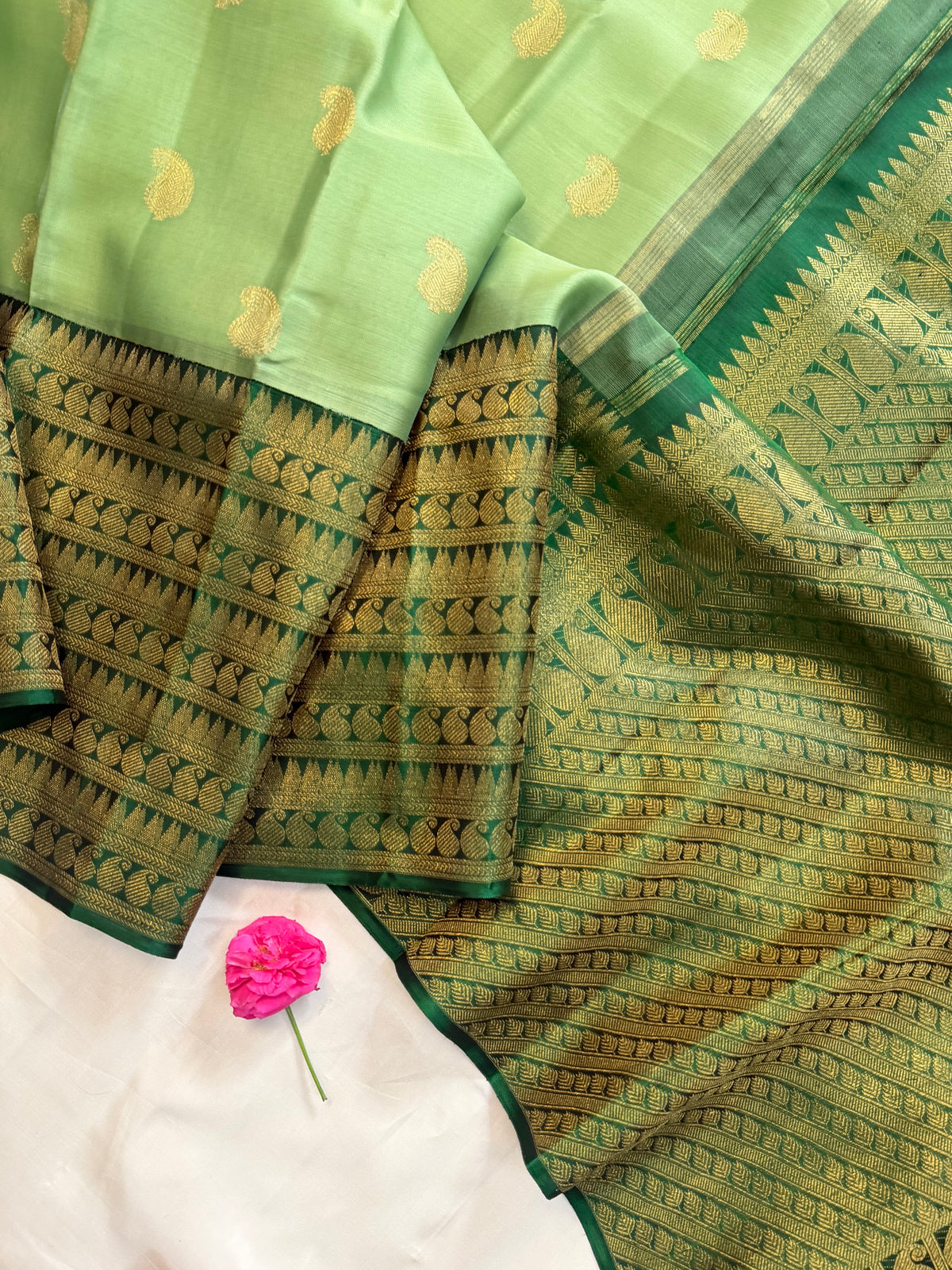 Organza Korvai / pure Zari Kanjipuram