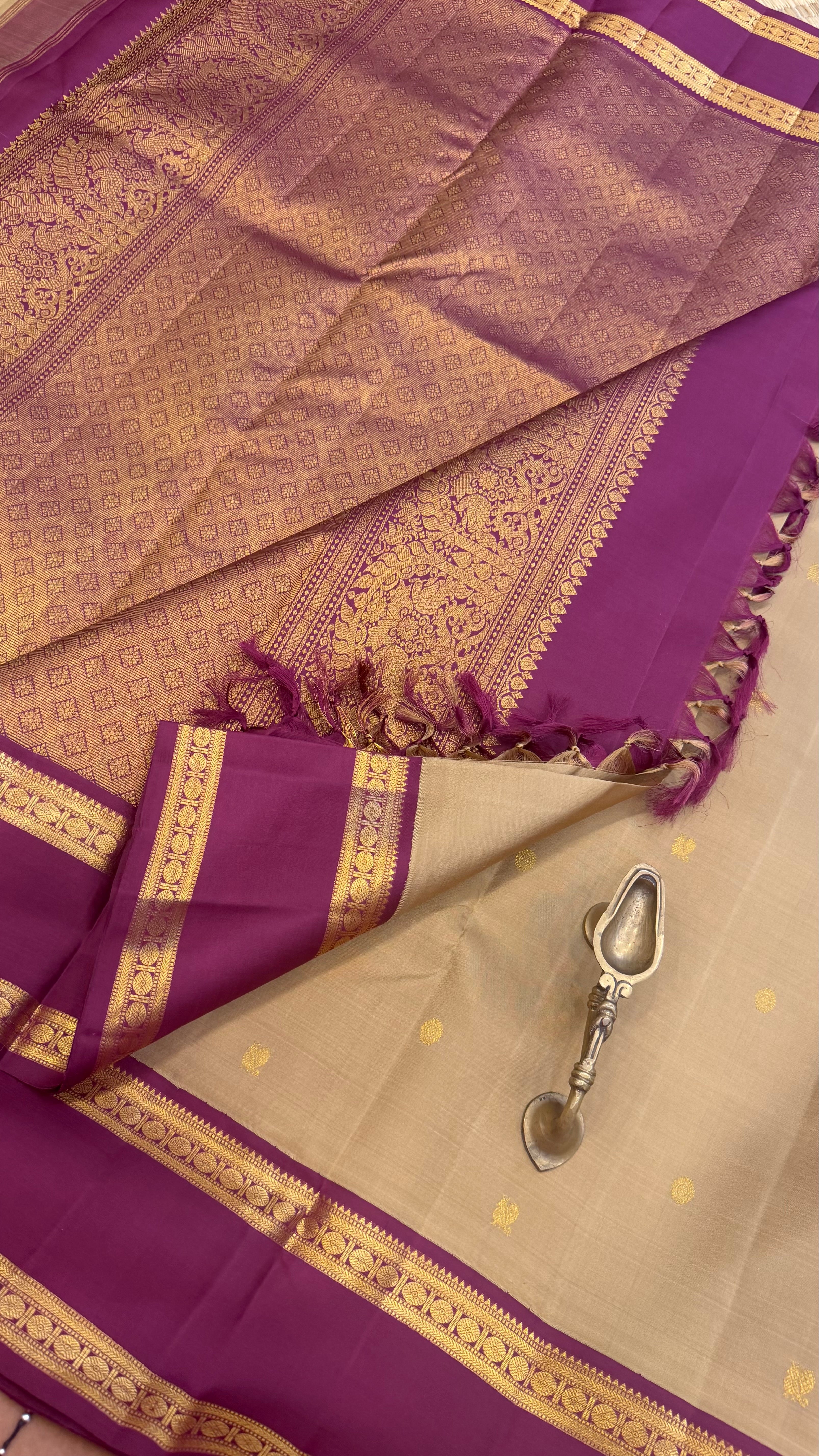 10 yards korvai Kanjipuram silk