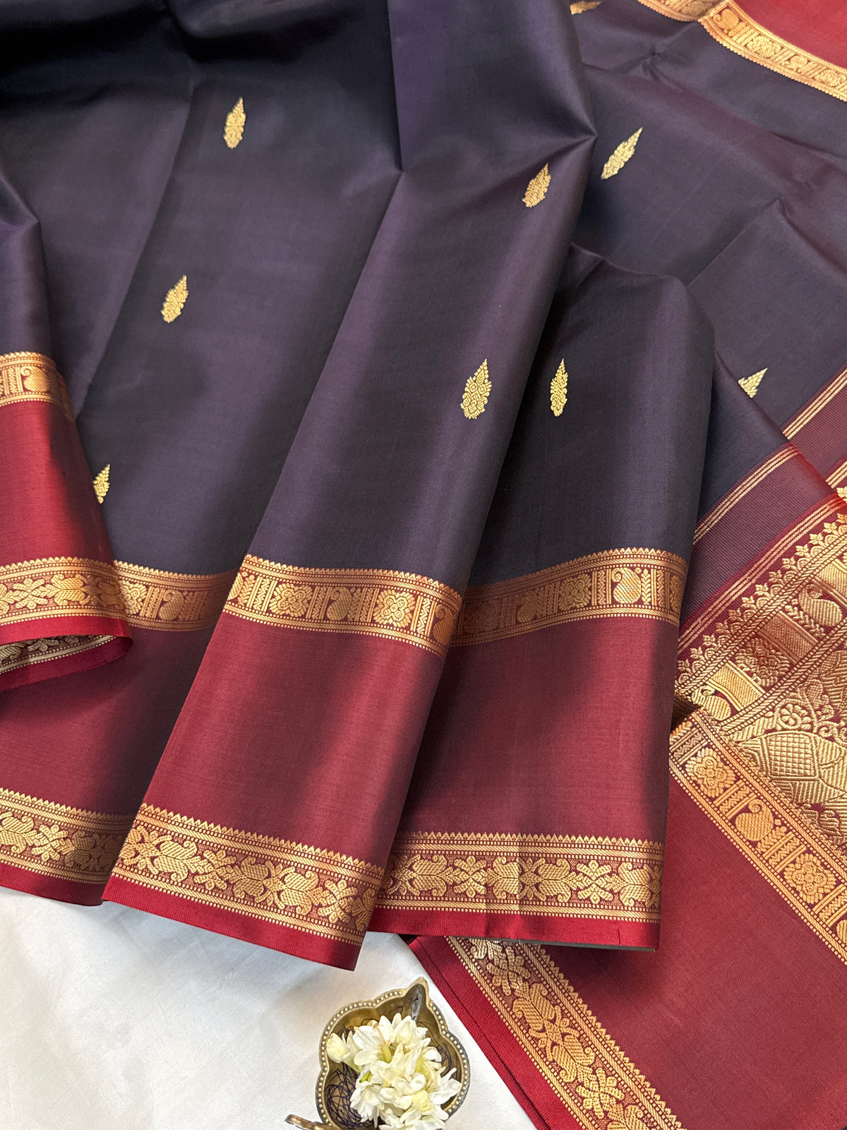 festivel edit _special Edition _ Kanchana and Rettapet border /silk saree clsa 12405