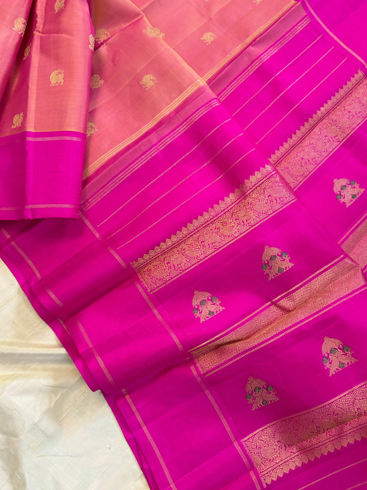 Simha pink pure Zari Kanjipuram
