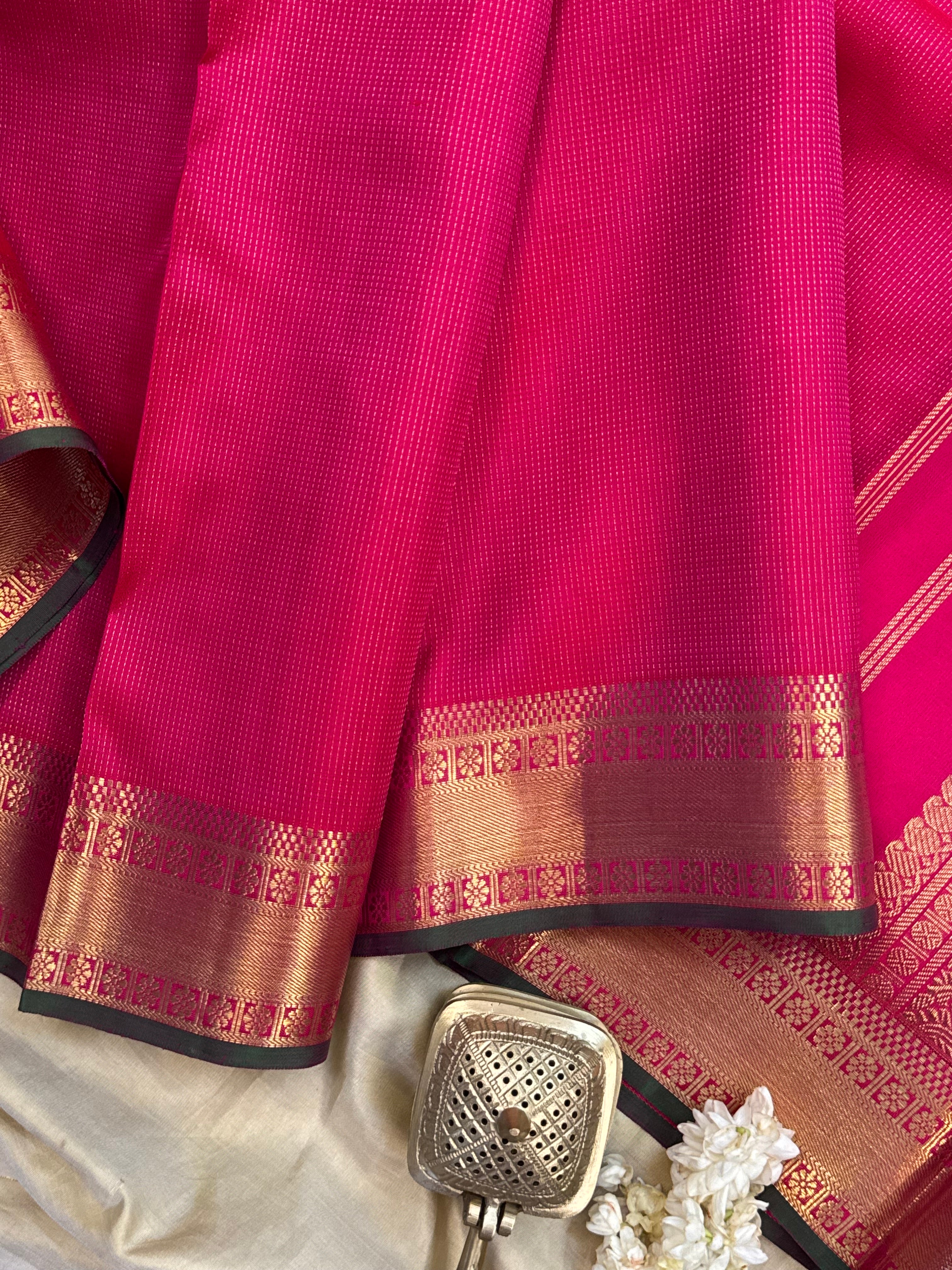 Pink zari ossivanam/ Kanjipuram silk CLSA3514