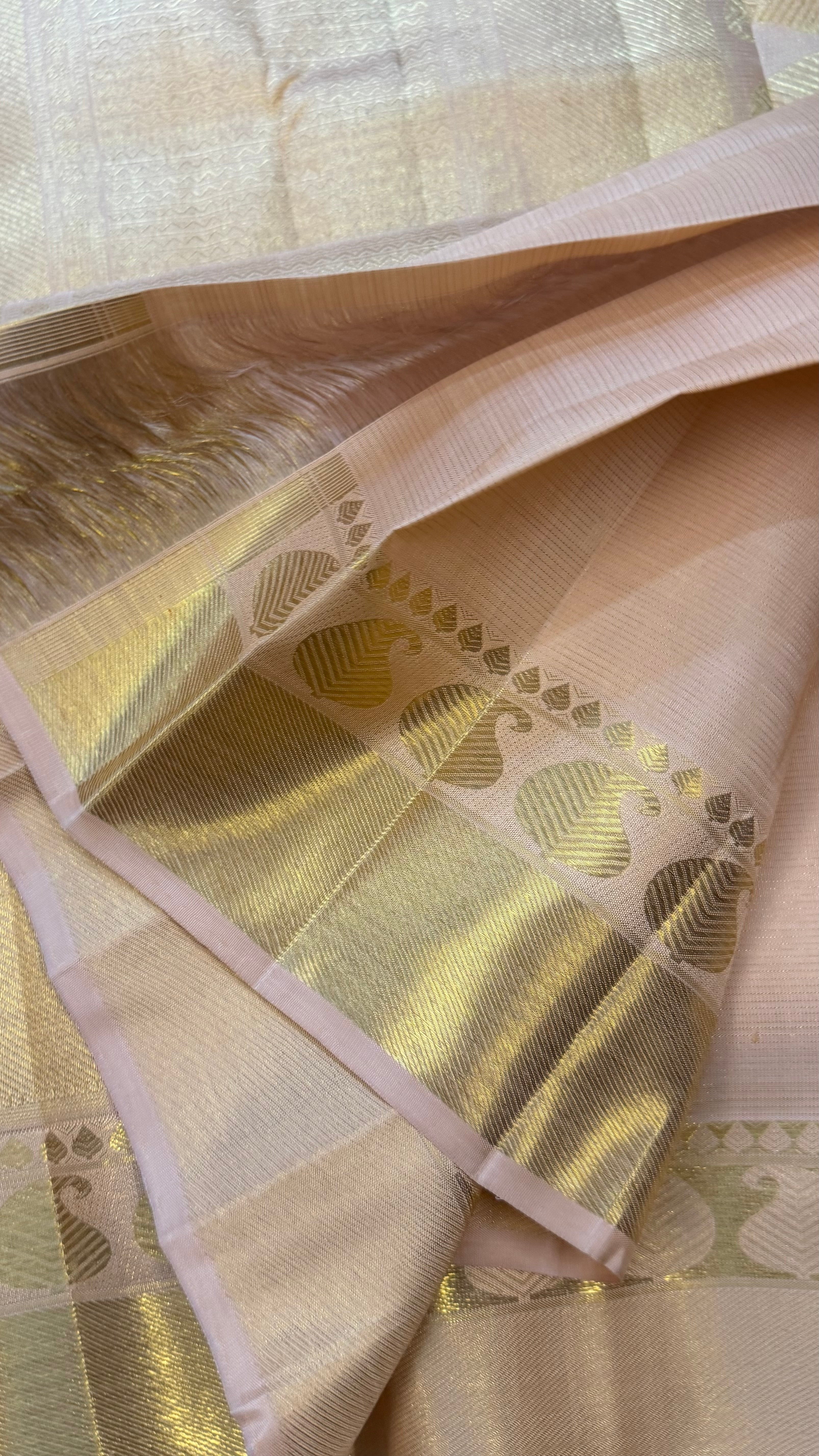 Blush pink Vairaoosi   / Kanjipuram silk