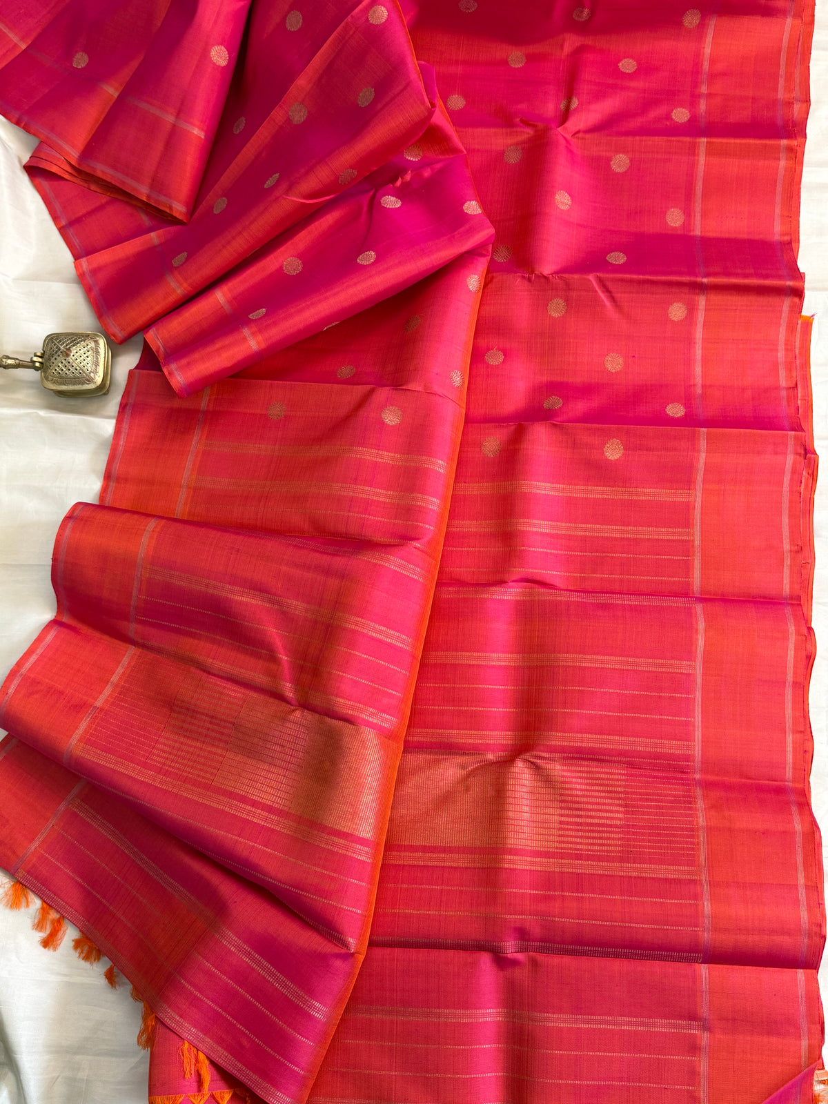 Kanagambaram kamalam butta/ Kanjipuram silk saree clsa 10935