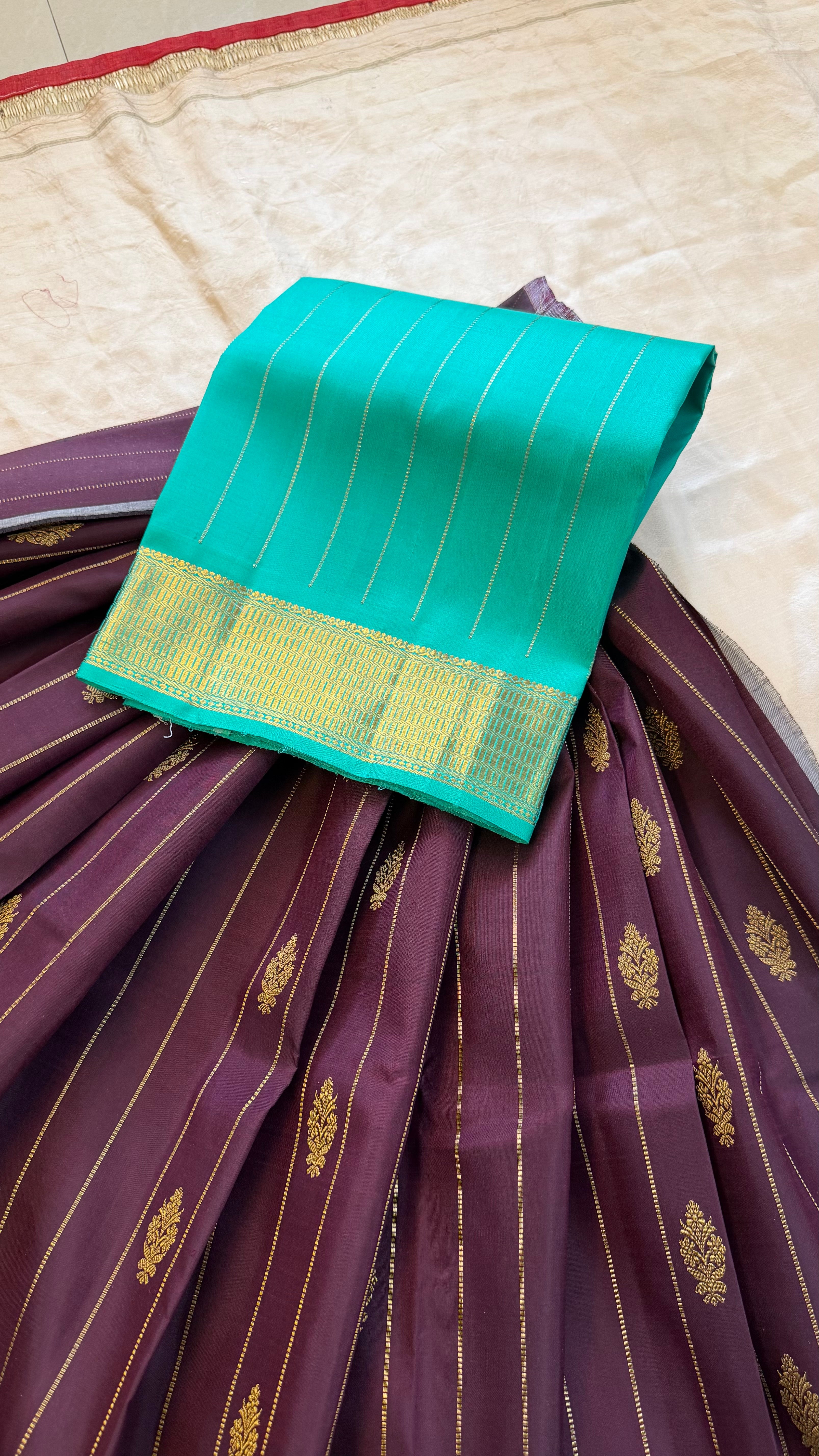 Dark brown set korvai 9 to 12 years