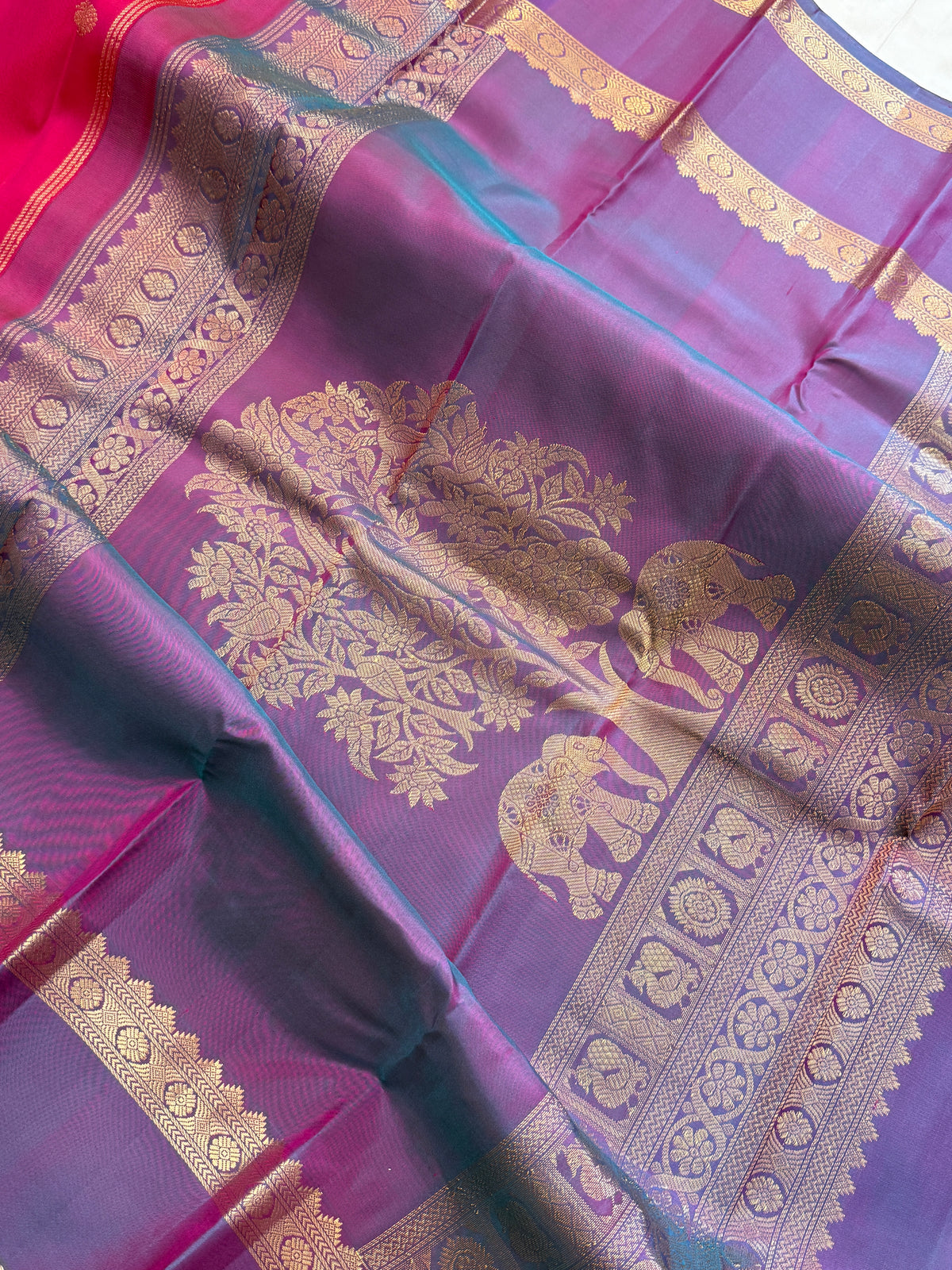 Special edition Dark Coral Pink with Zari Butta silk saree/clsa 12478