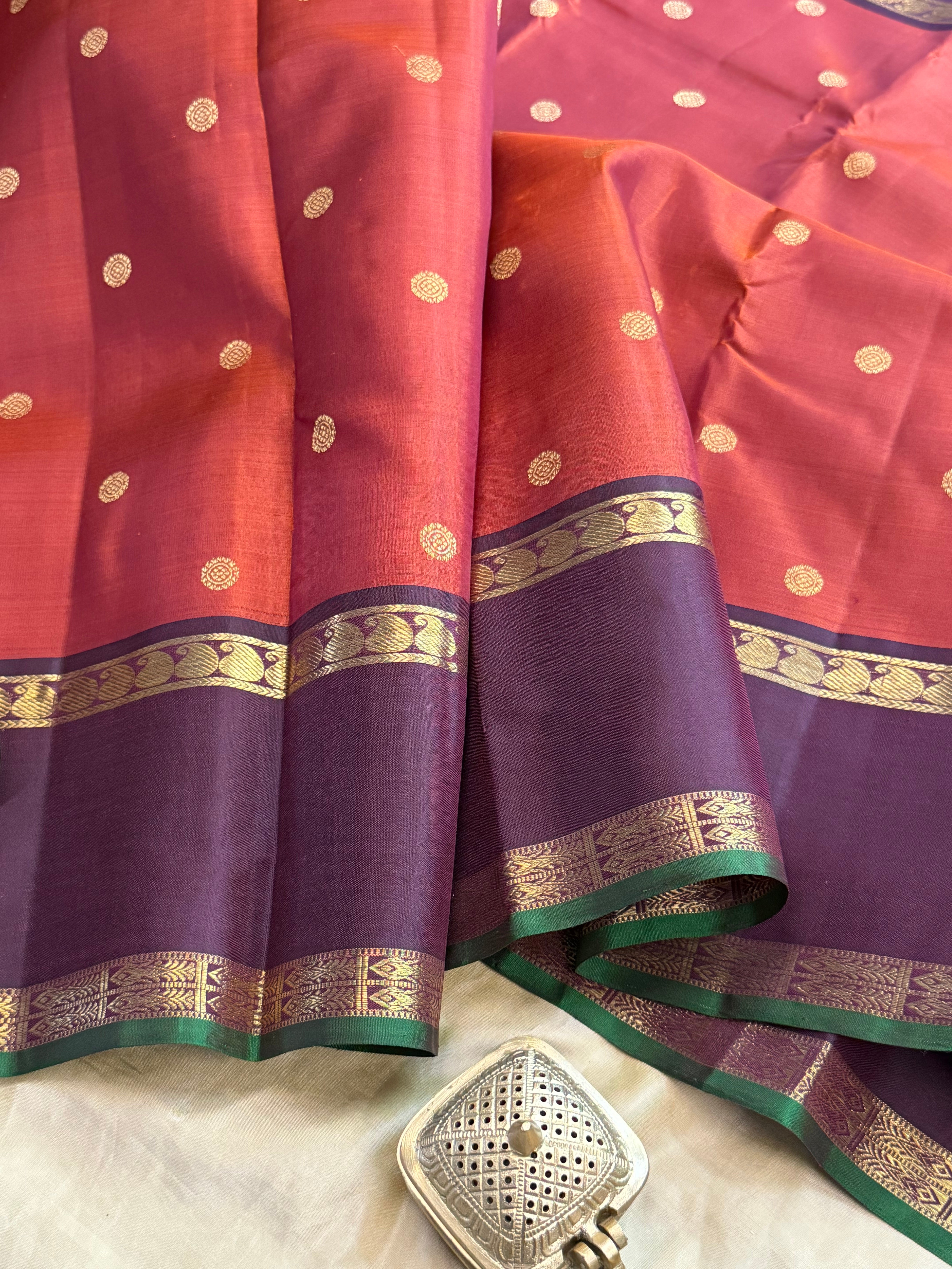 Permam : rust retta pet   / Kanjipuram silk CL7682
