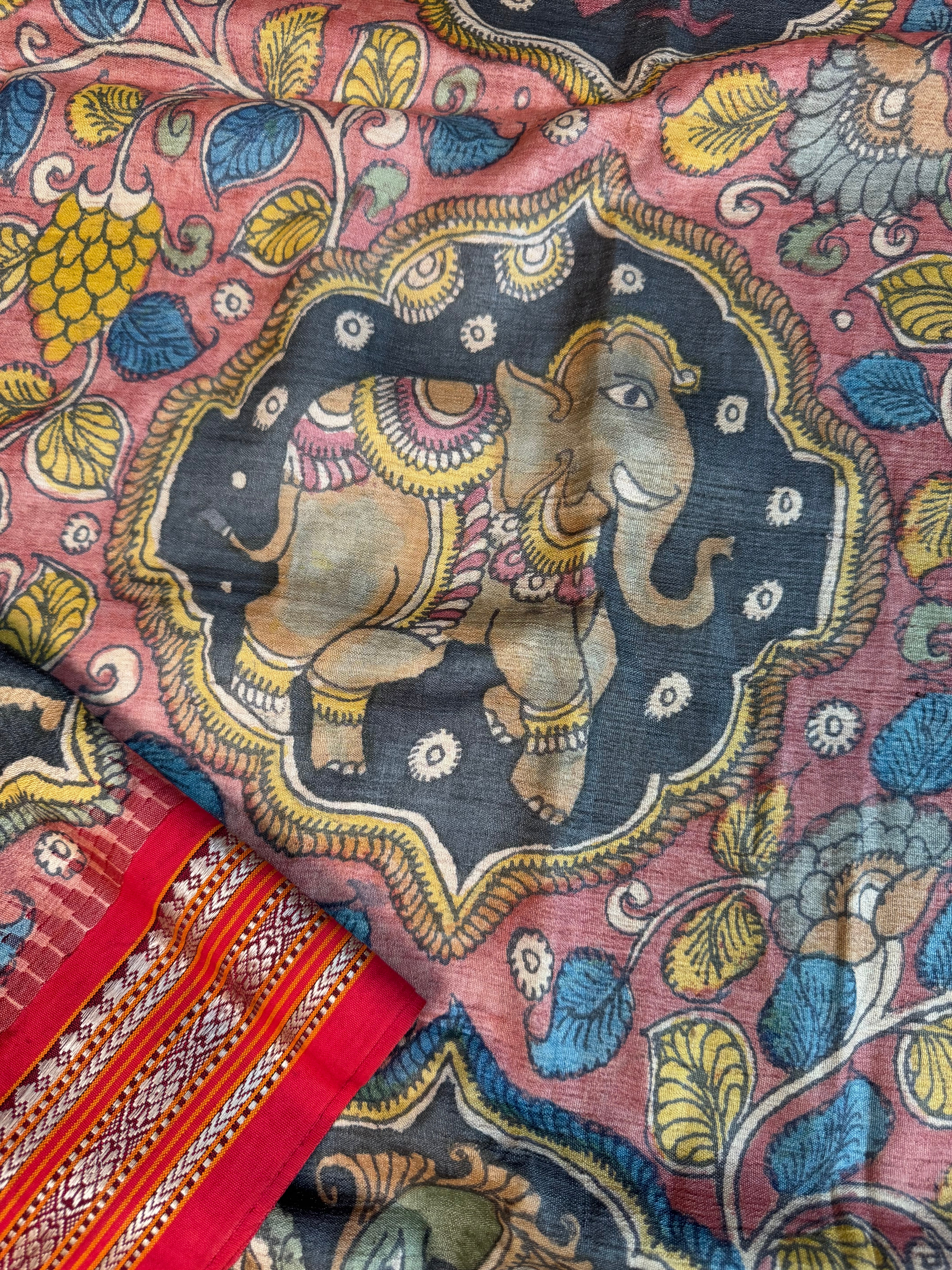 Pen kalamkari Vidharba Tussar4632