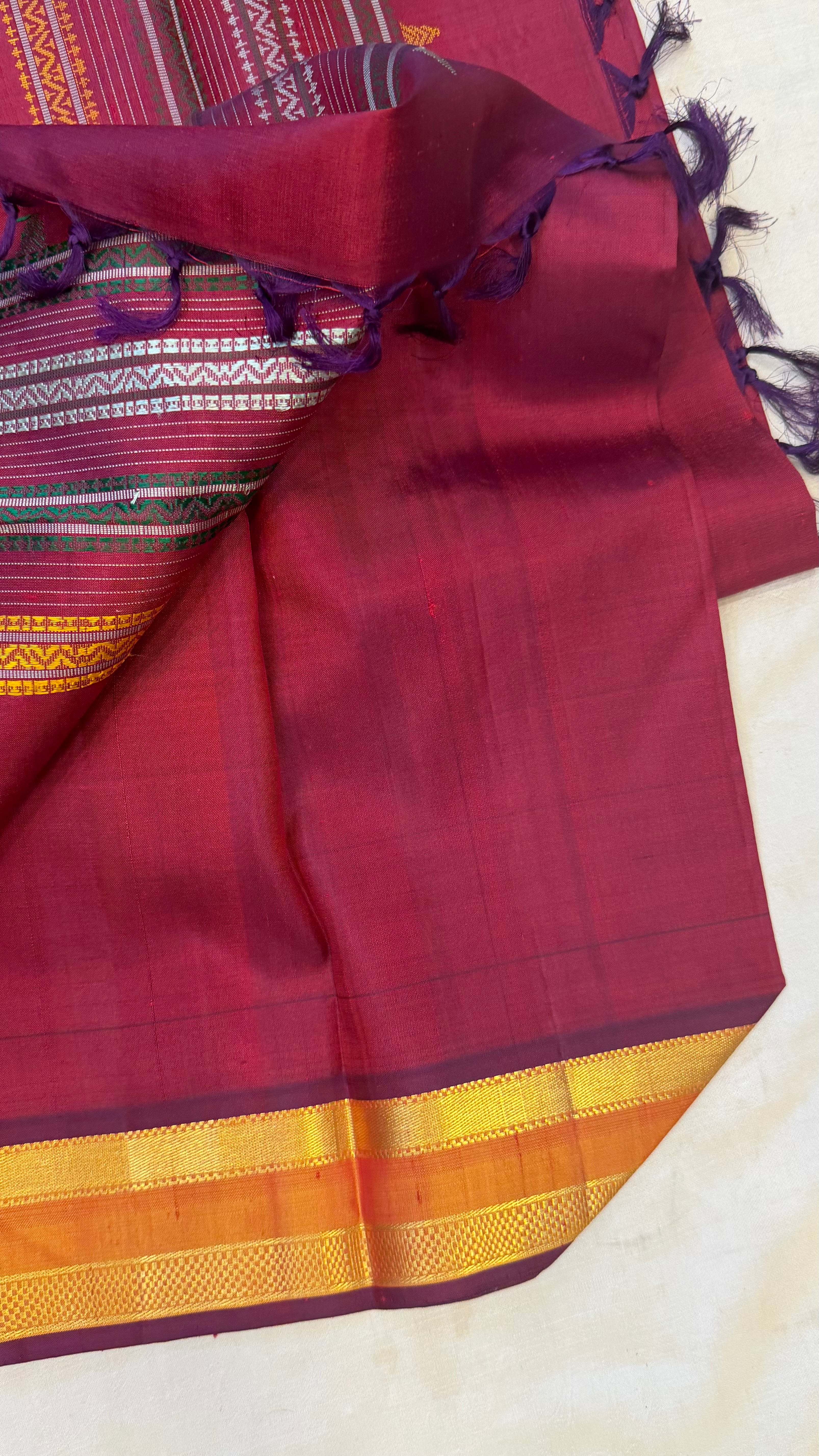Araku thread work unique pallu / Arani silk