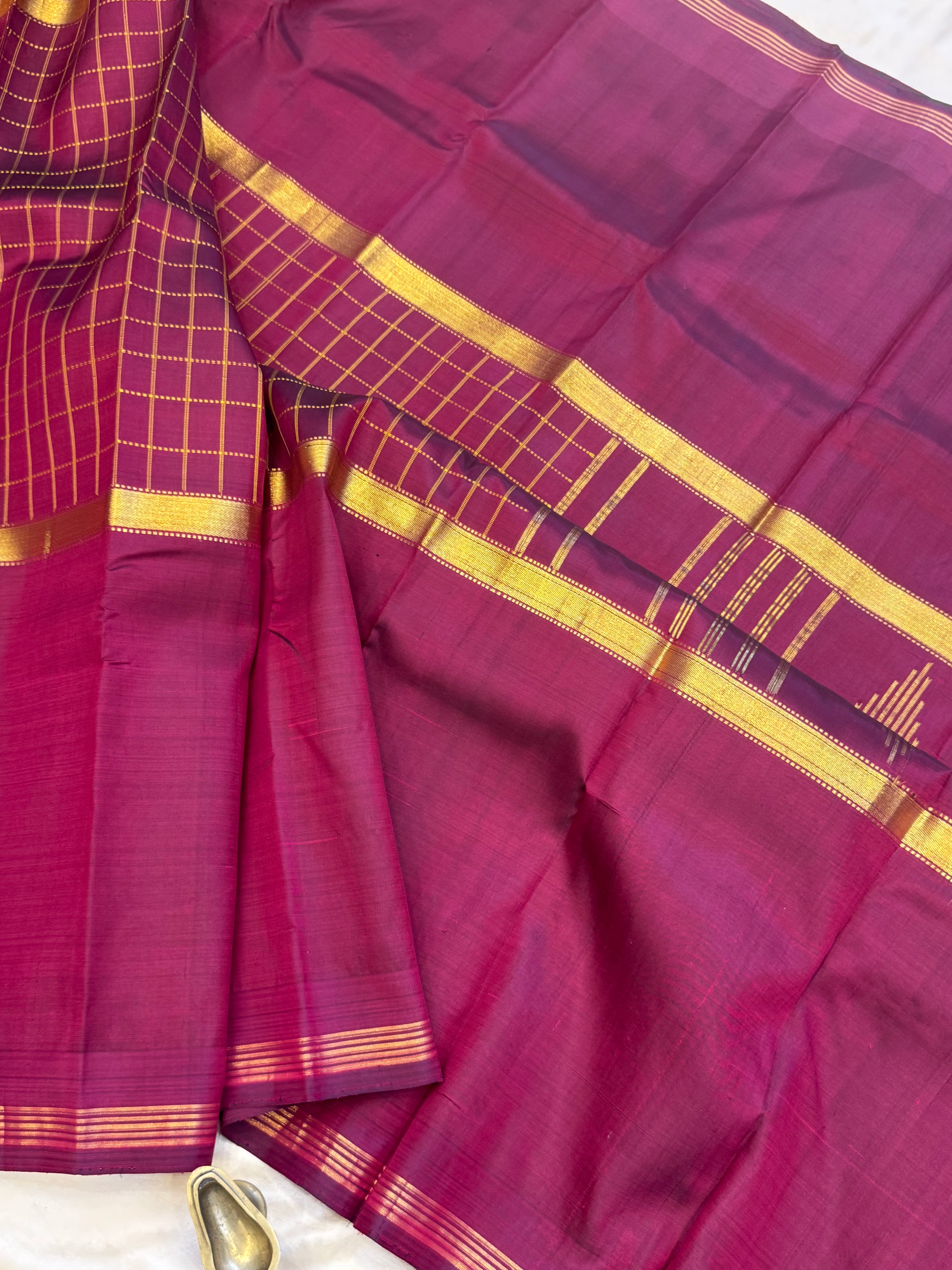 Araku kattam long border/ Arani silk