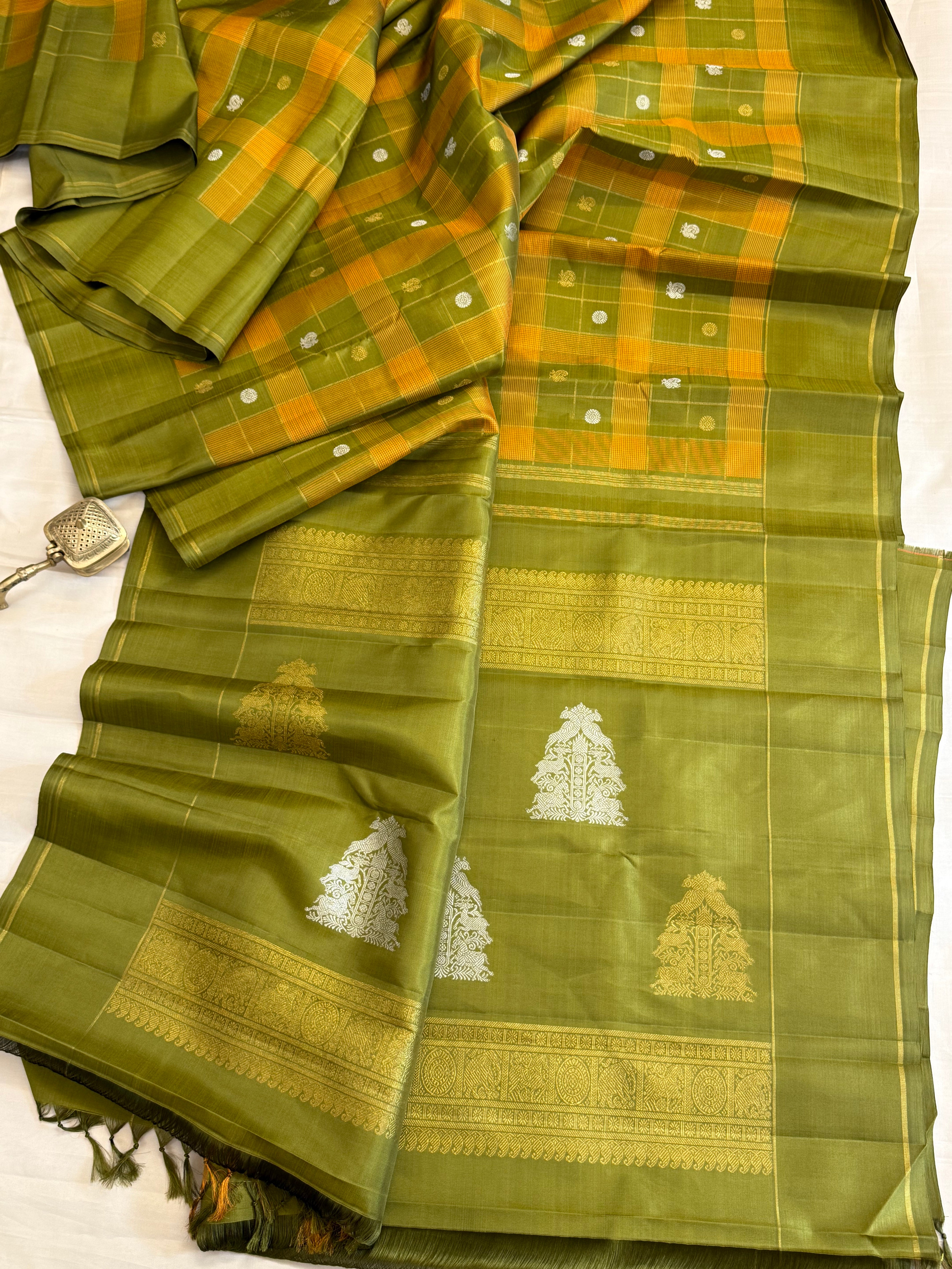 Chettinad Kattam Pure Kanjipuram silkCLSA11339