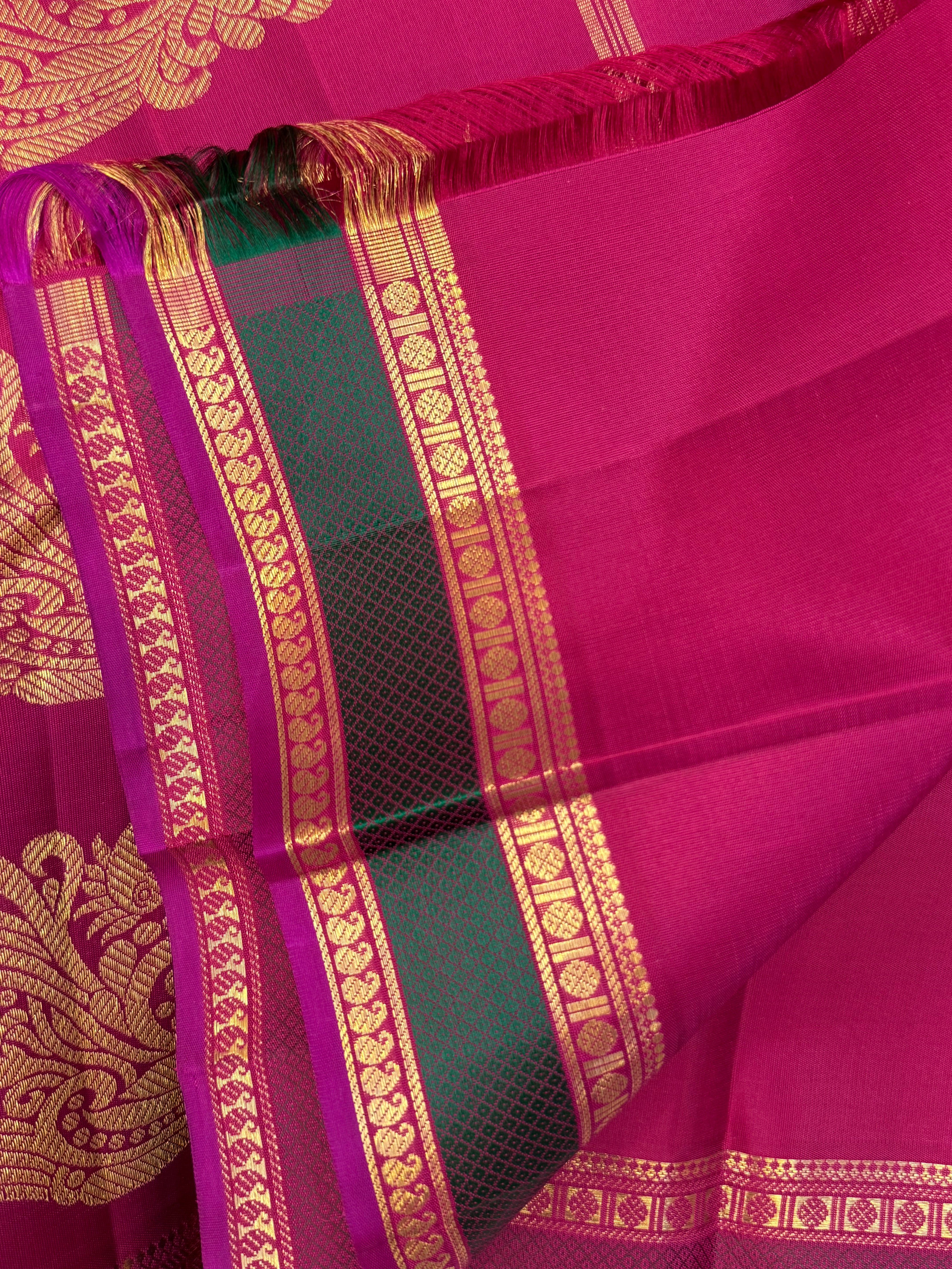 Kalyani:  purple pink dense pet  / kanjipuram silk