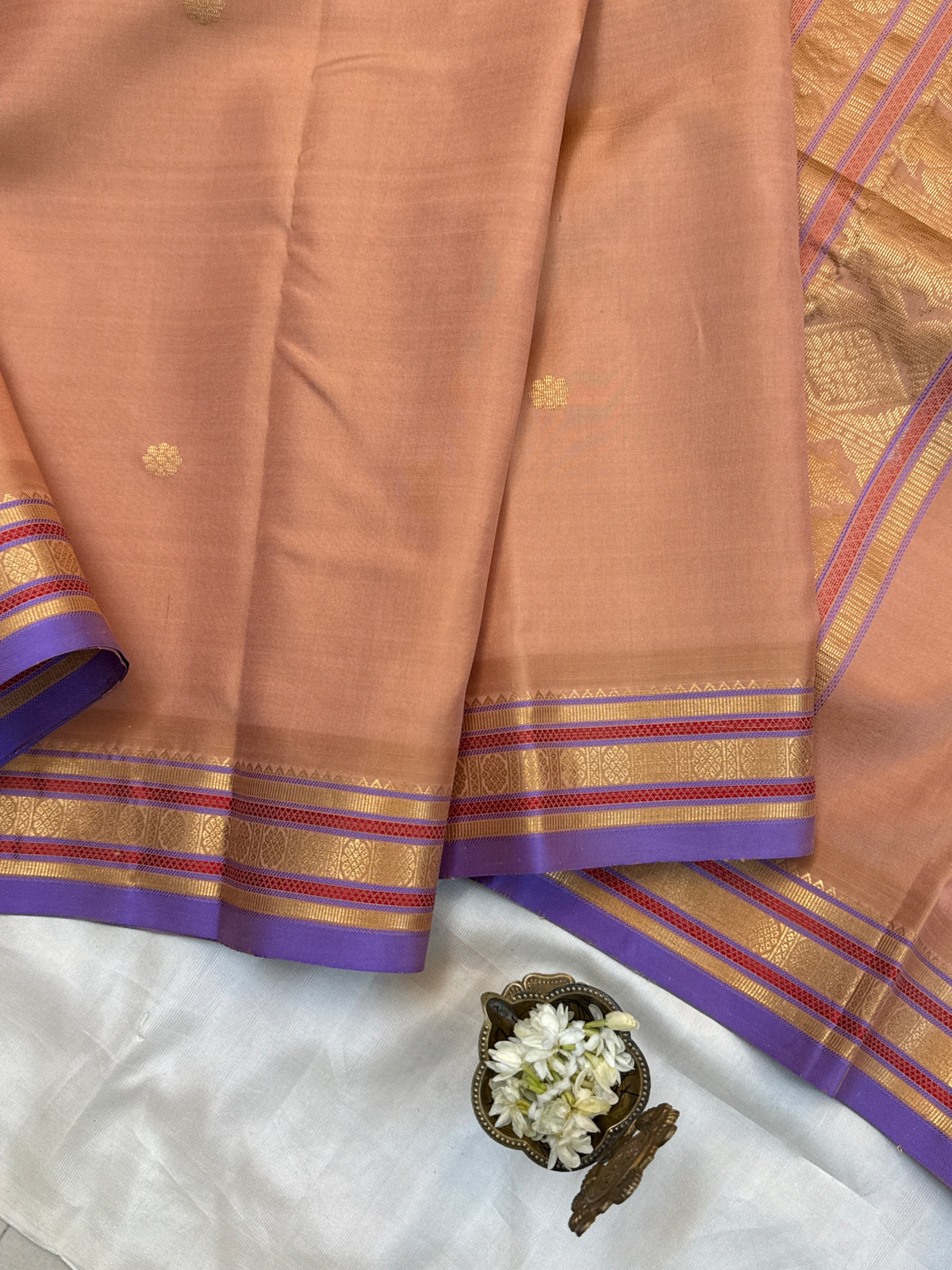 festivel edit _special edition_pastel light Orange / silk saree clsa 12395