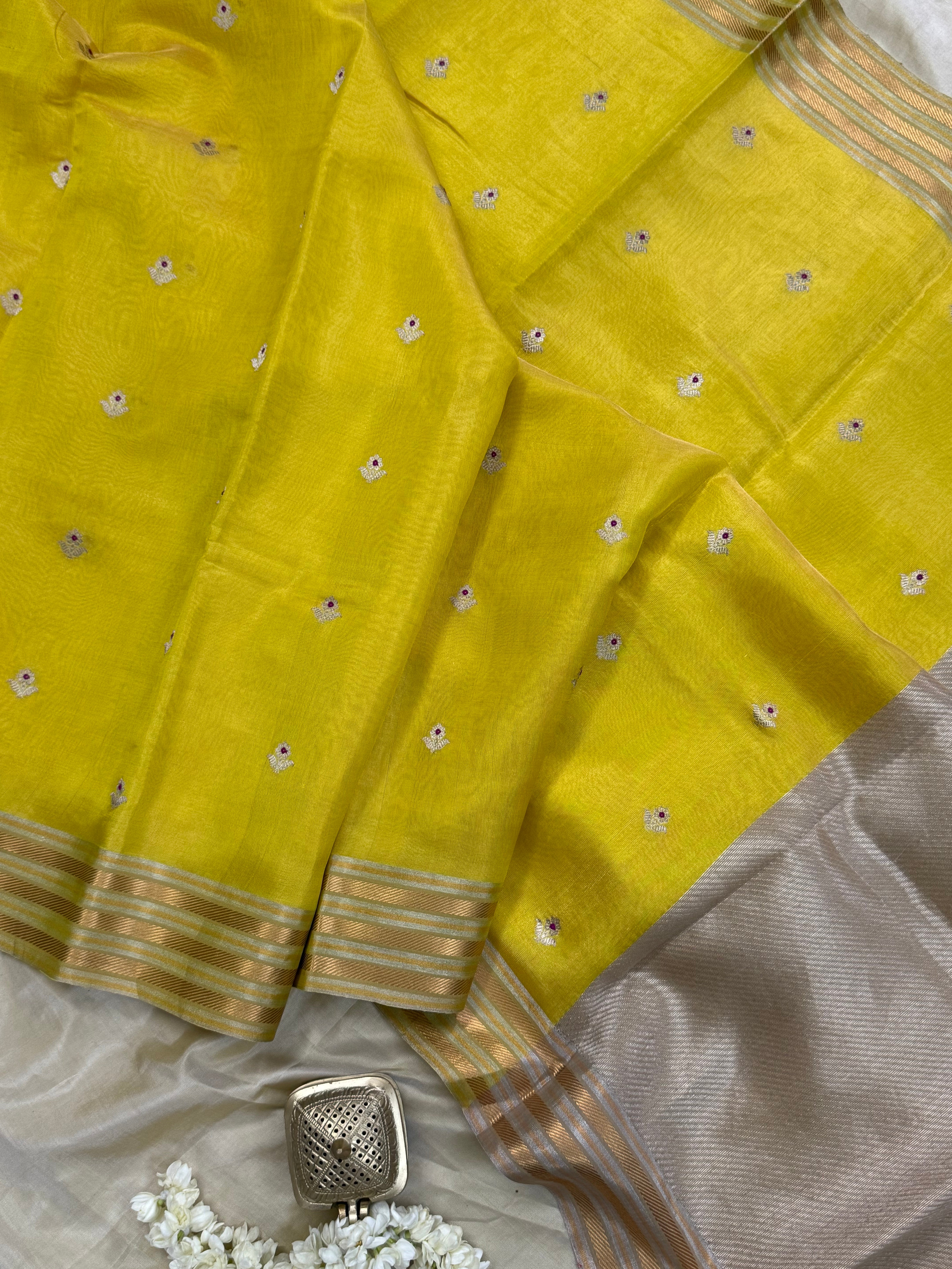 Lemon yellow / Chanderi Silk