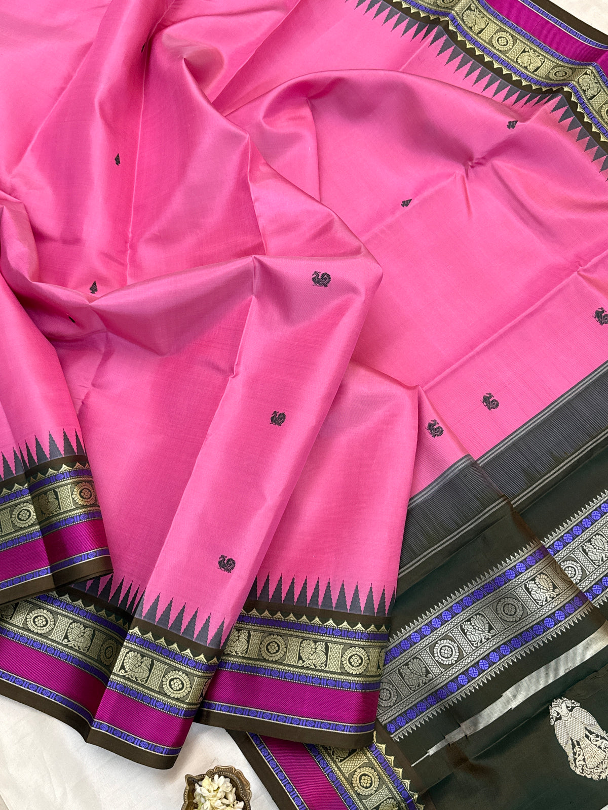 festivel edit _special edition_ Rose pink and Korvai thread butta/silk saree clsa 12430