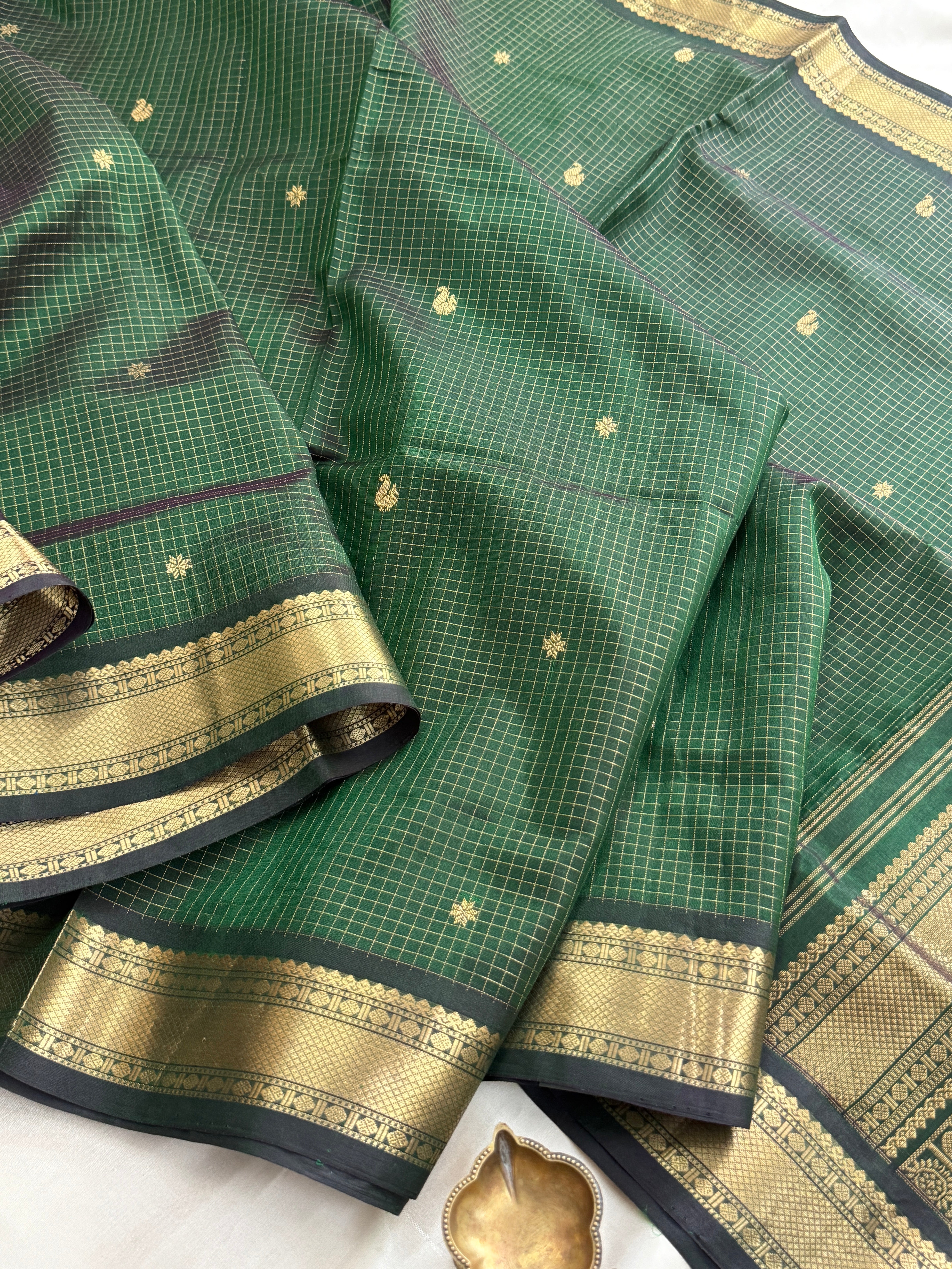 Green Zari Kattam silk cotton/CLSA11479