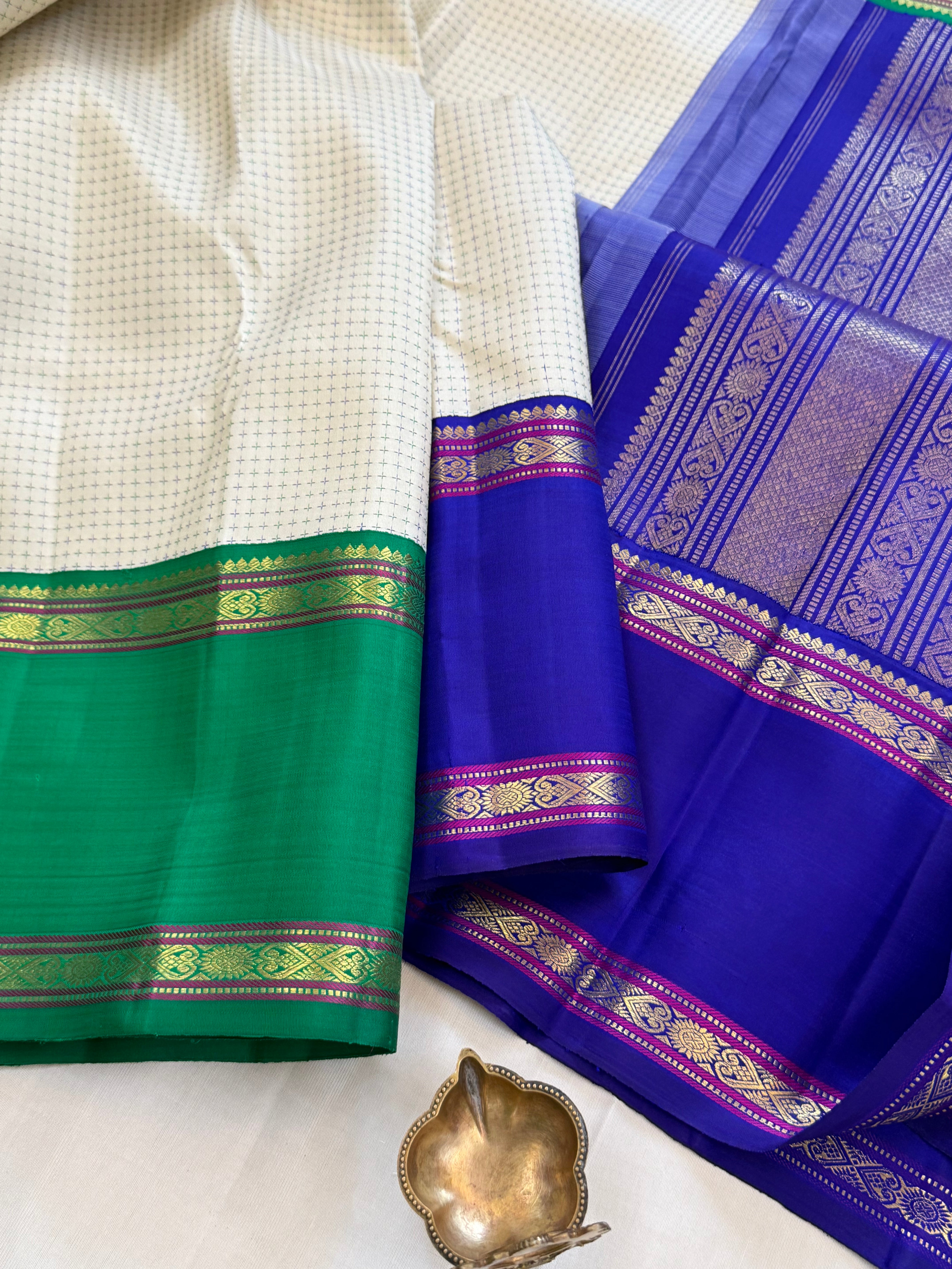 Plus Butta  Kai Korvai Ganga Jamuna / kanjipuram silk CLSA11074