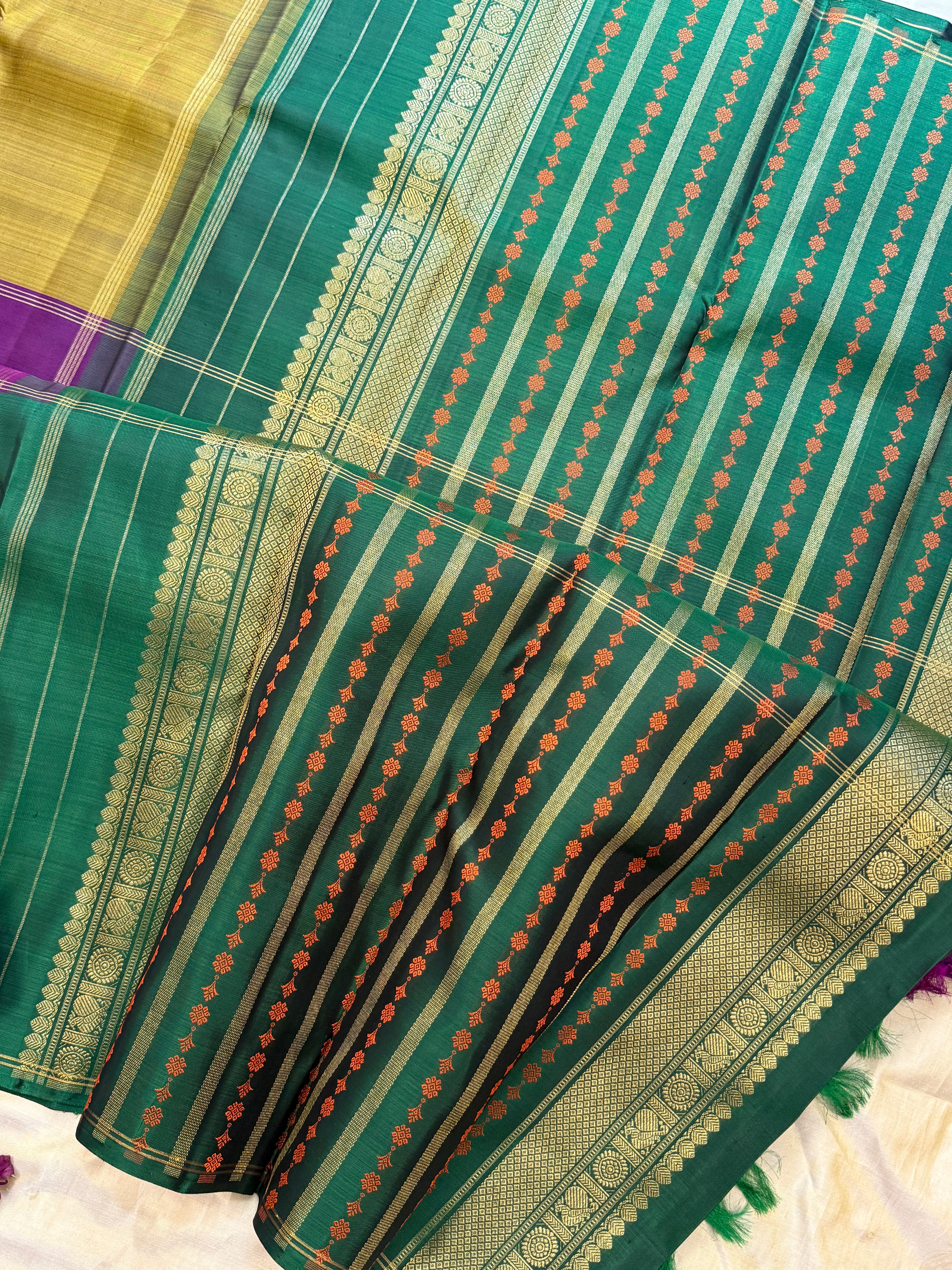 Mubbagam ganga jamuna border/ Kanjipuram silk