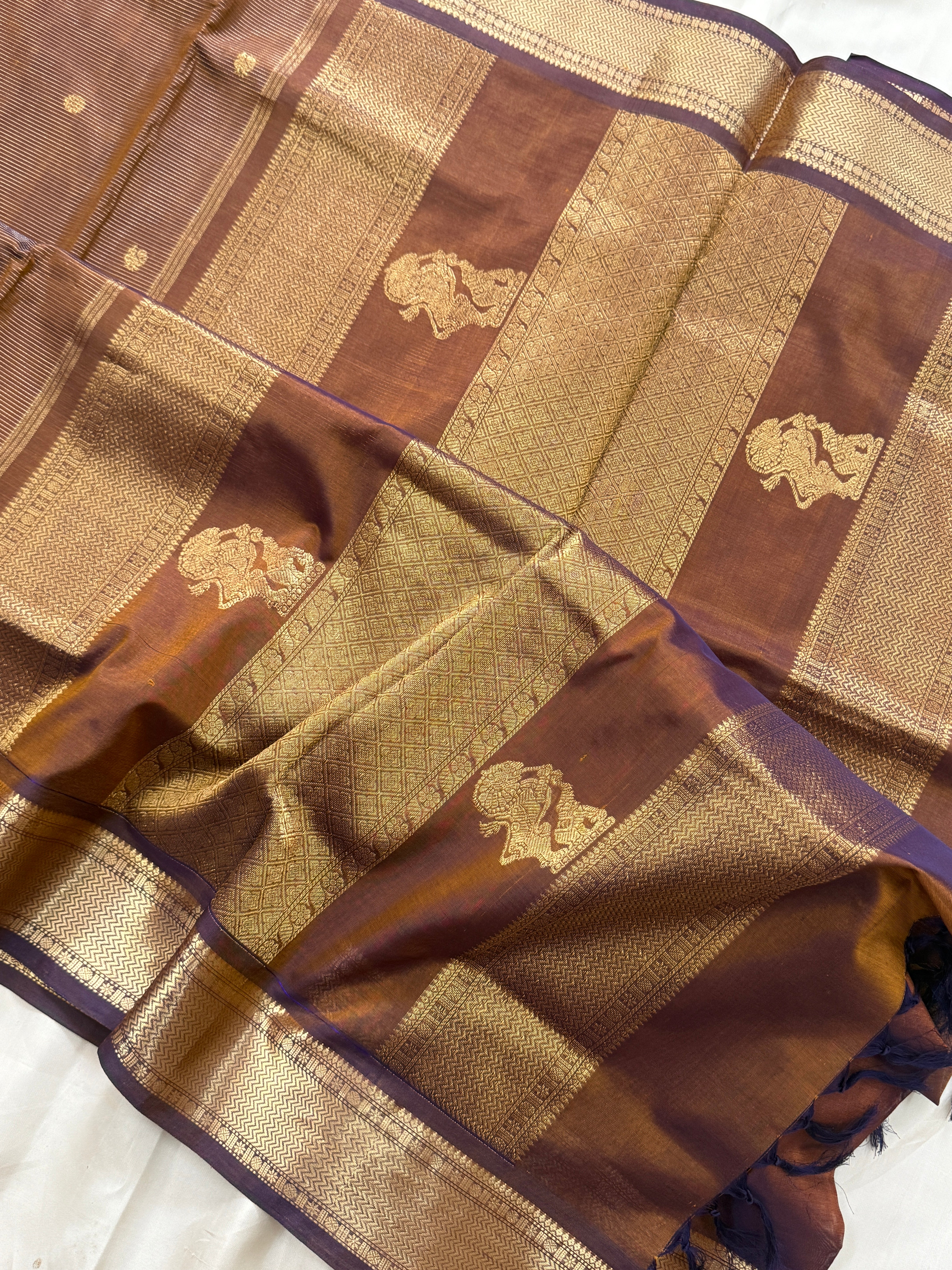 Honey vairaoosi annam checkaram Butta silk cotton/CLSA11489