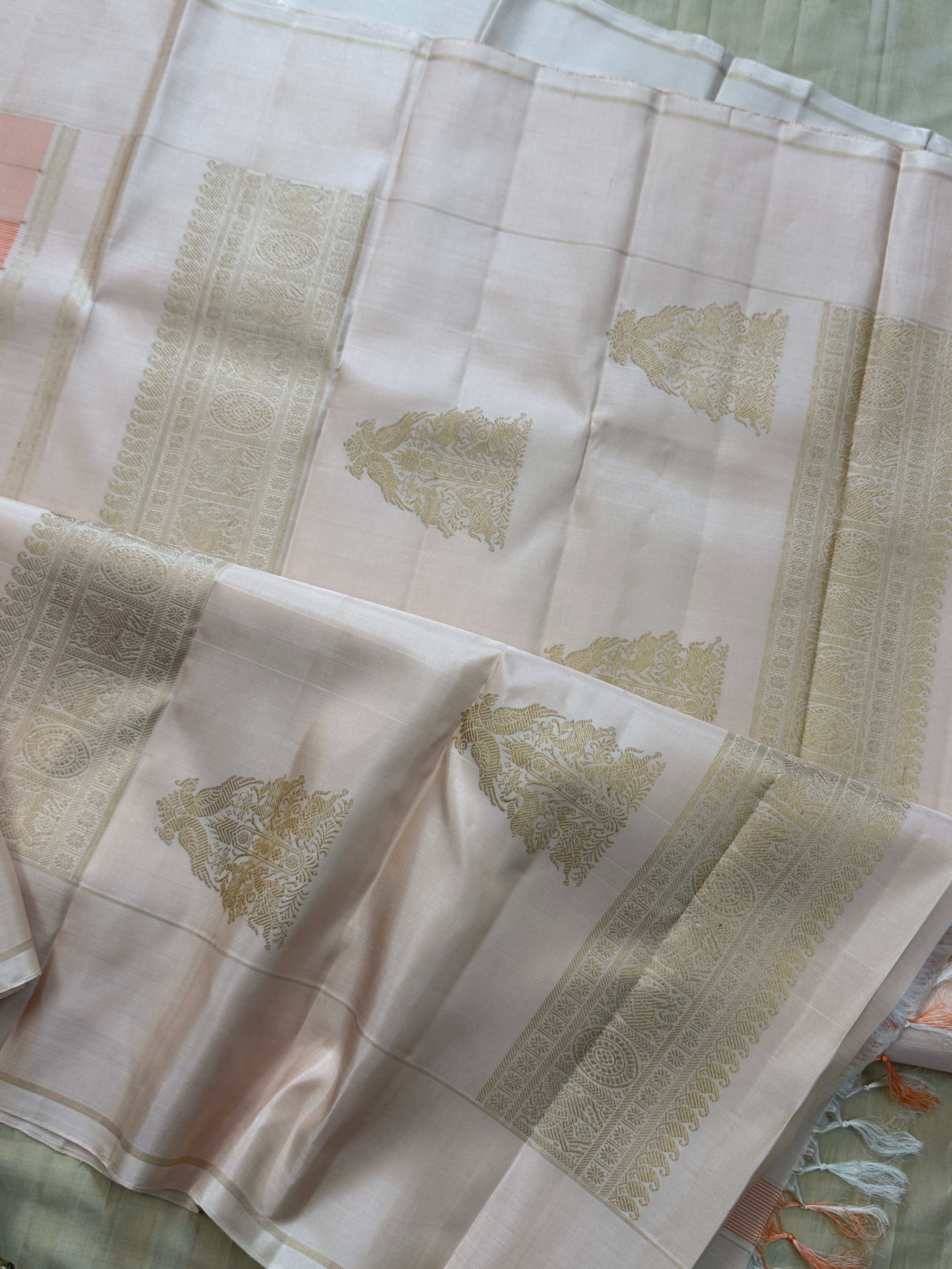 Pastel Chettinad kattam / Kanjipuram silk clsa 11628