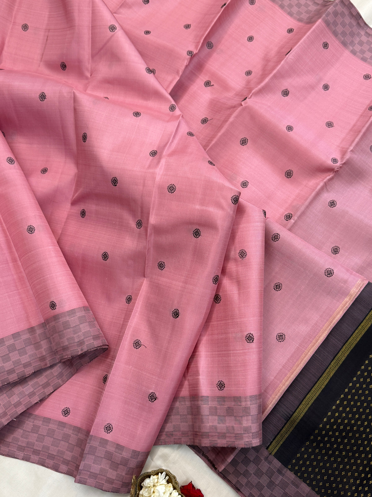 Pink body thread butta/ kanjipuram silk saree clsa 11384