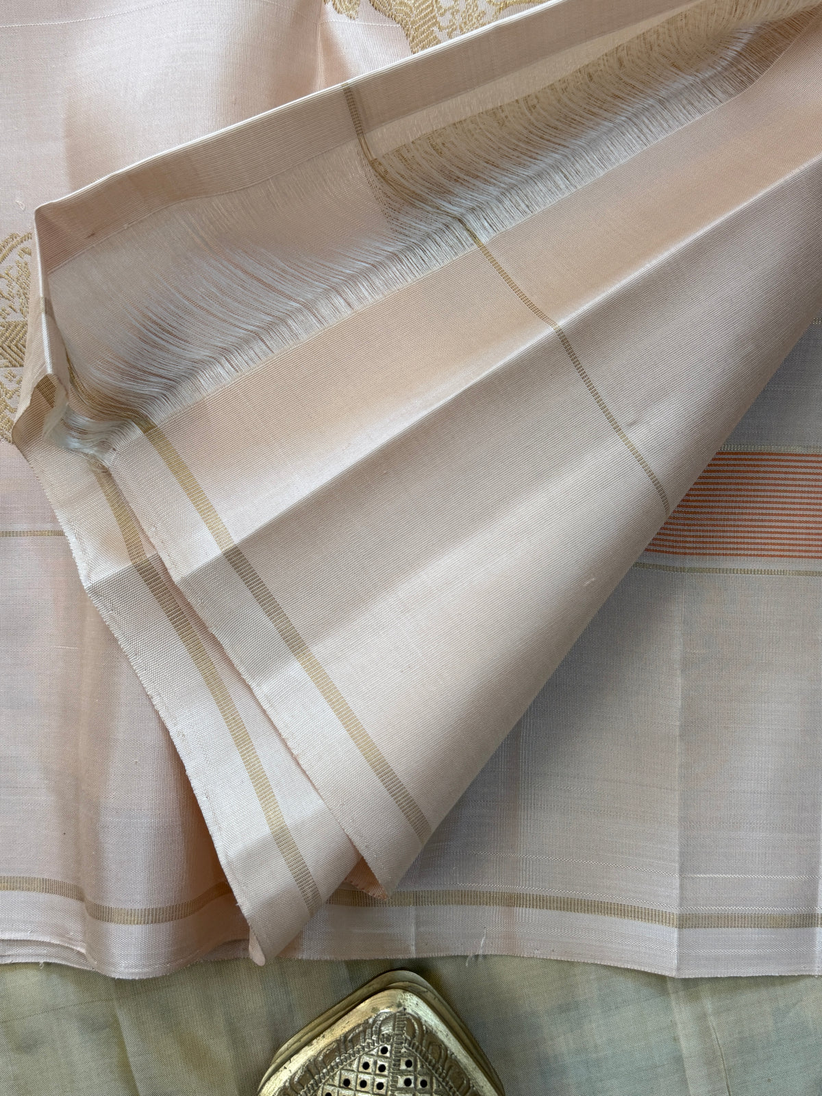 Pastel Chettinad kattam / Kanjipuram silk clsa 11628