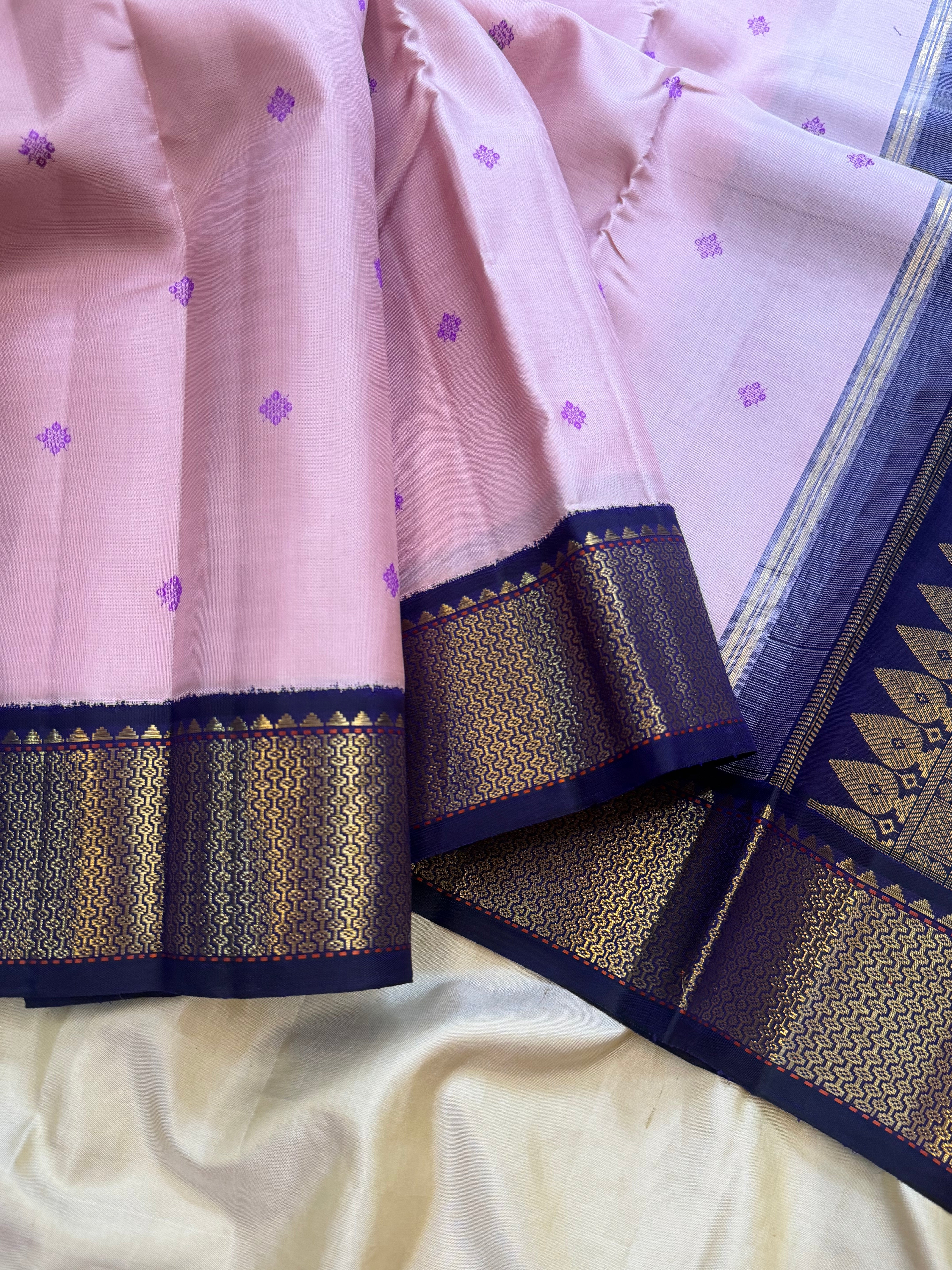 Maha : pastel pink   collection of Korvai Kanjipuram
