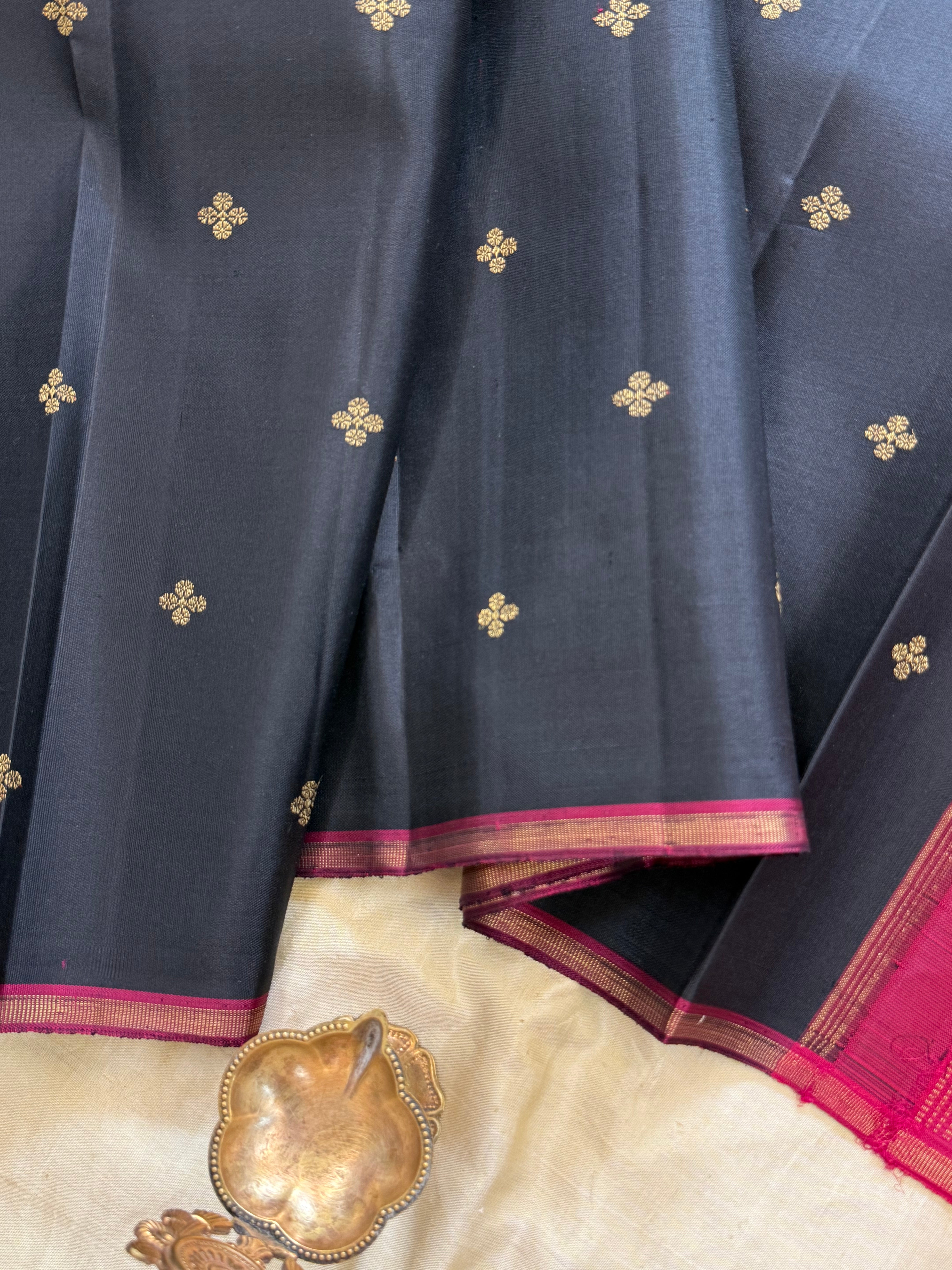 BODY ZARI BUTTA BLOCK /KANJIPURAM SILK SAREE CLSA 10920