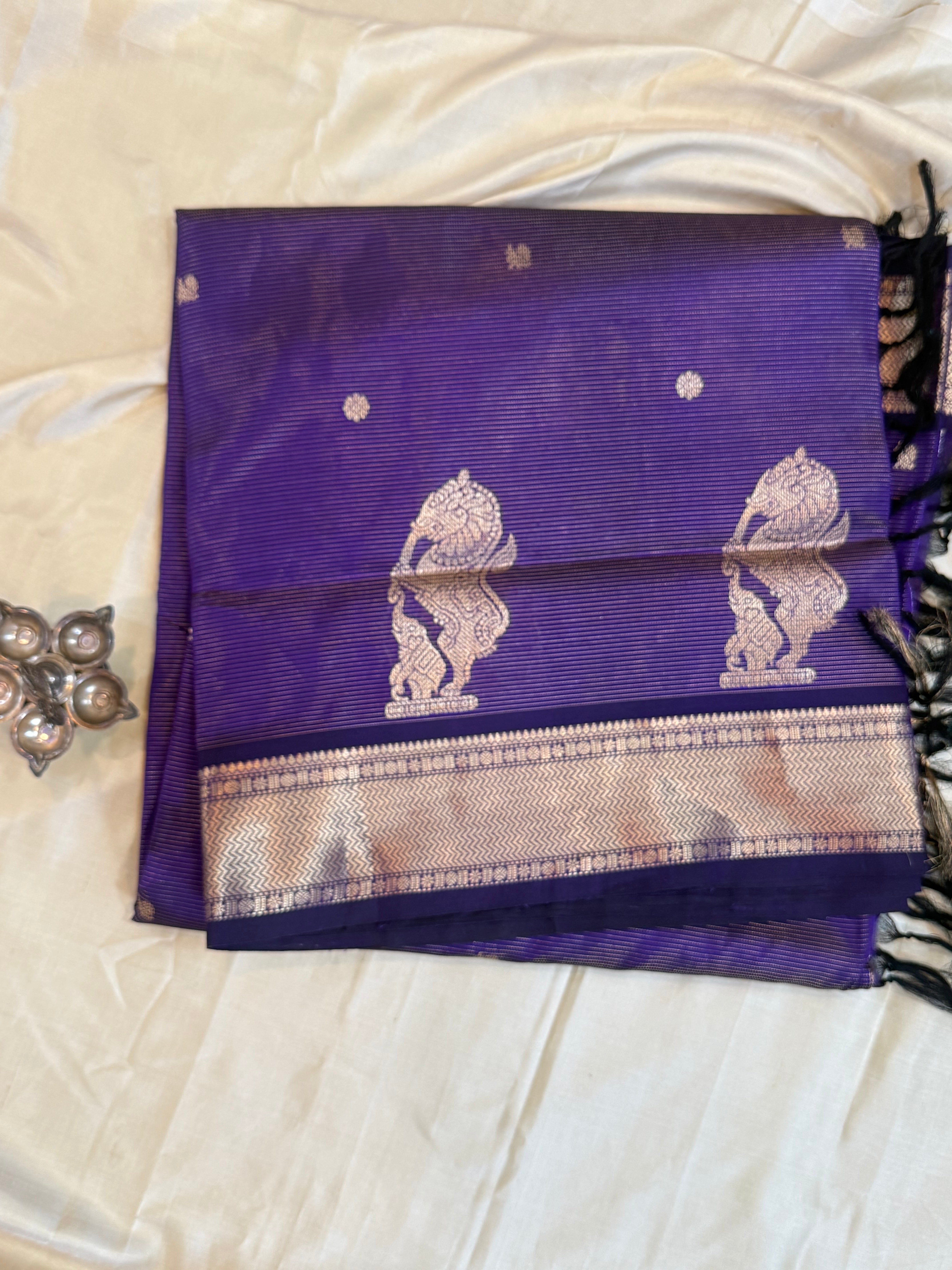 Purple Yazhli pet mercidised premium silk cotton