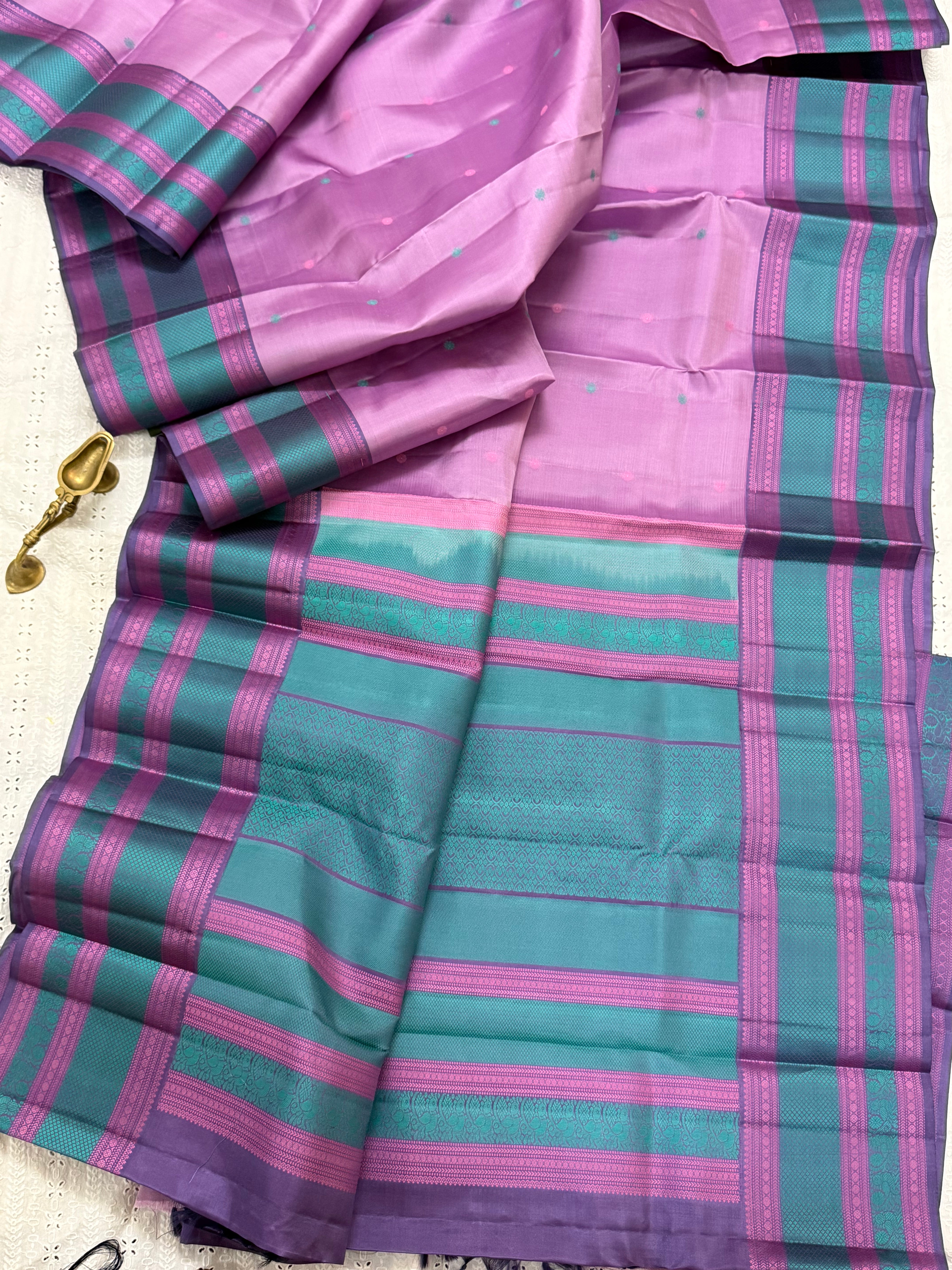 Lavender Thread Work/Varnangal Soft Silk
