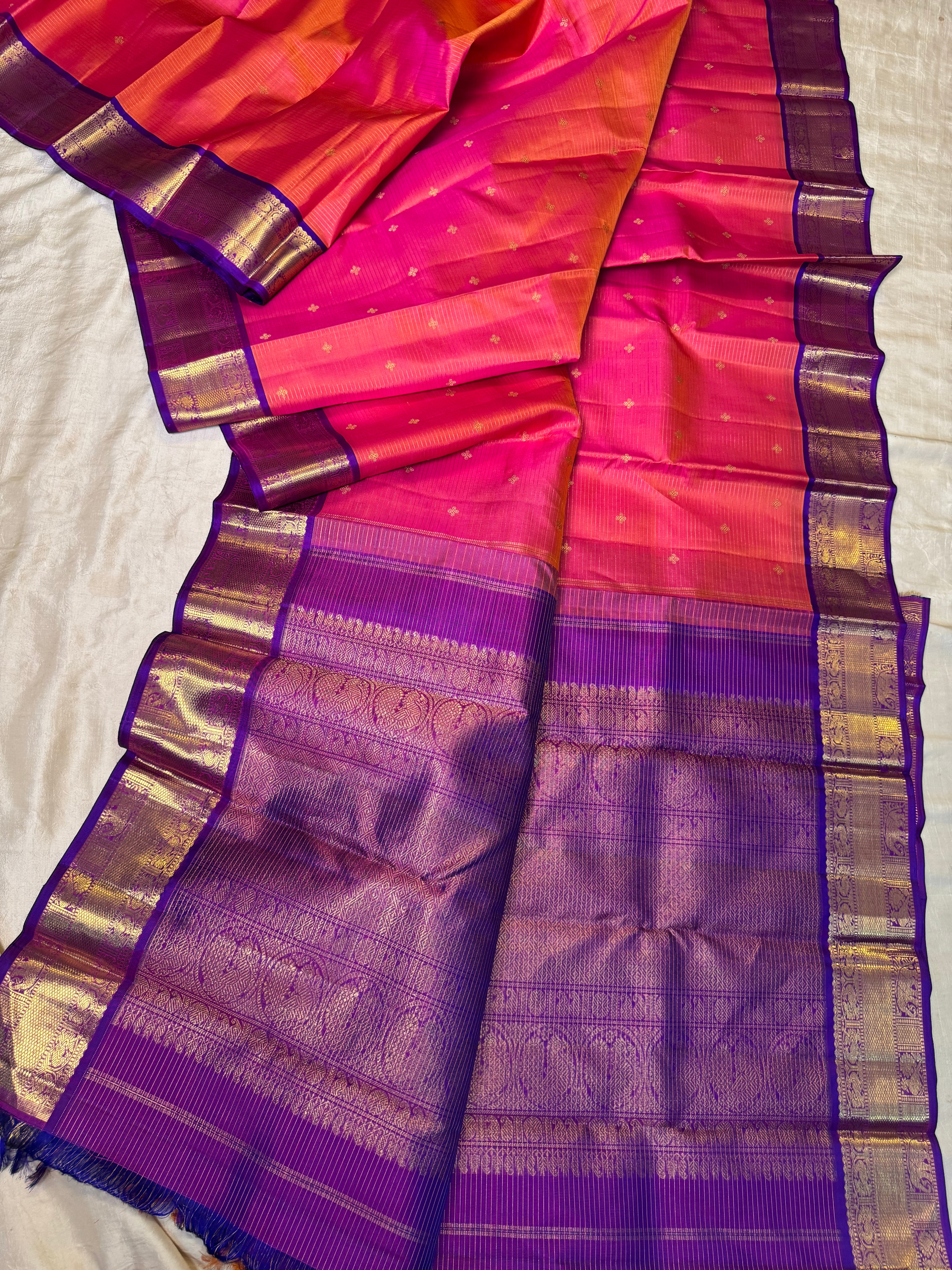 Kanagambaram thanthi kambi / Kanjipuram silk