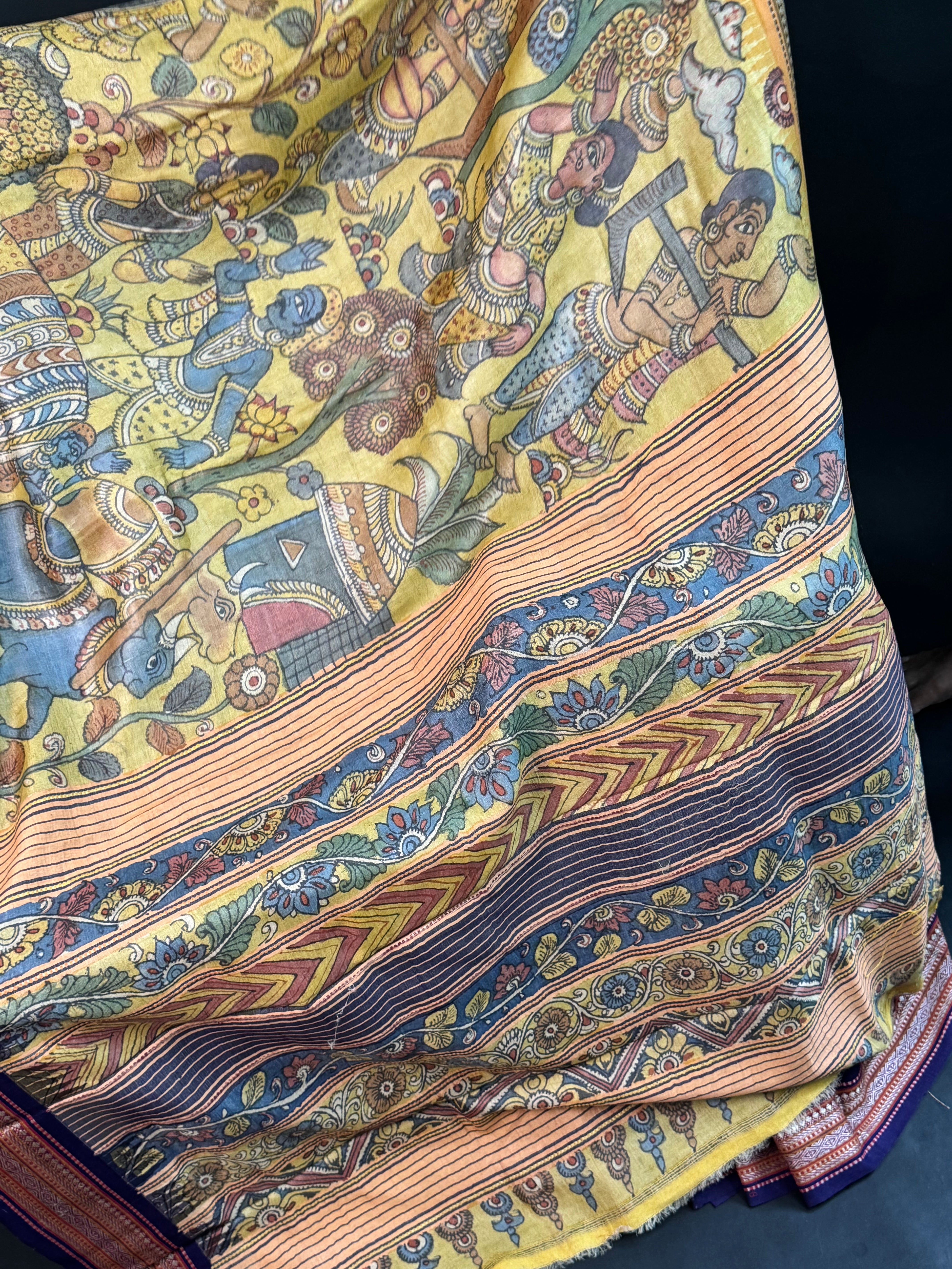 Pen kalamkari Vidharba Tussar4634